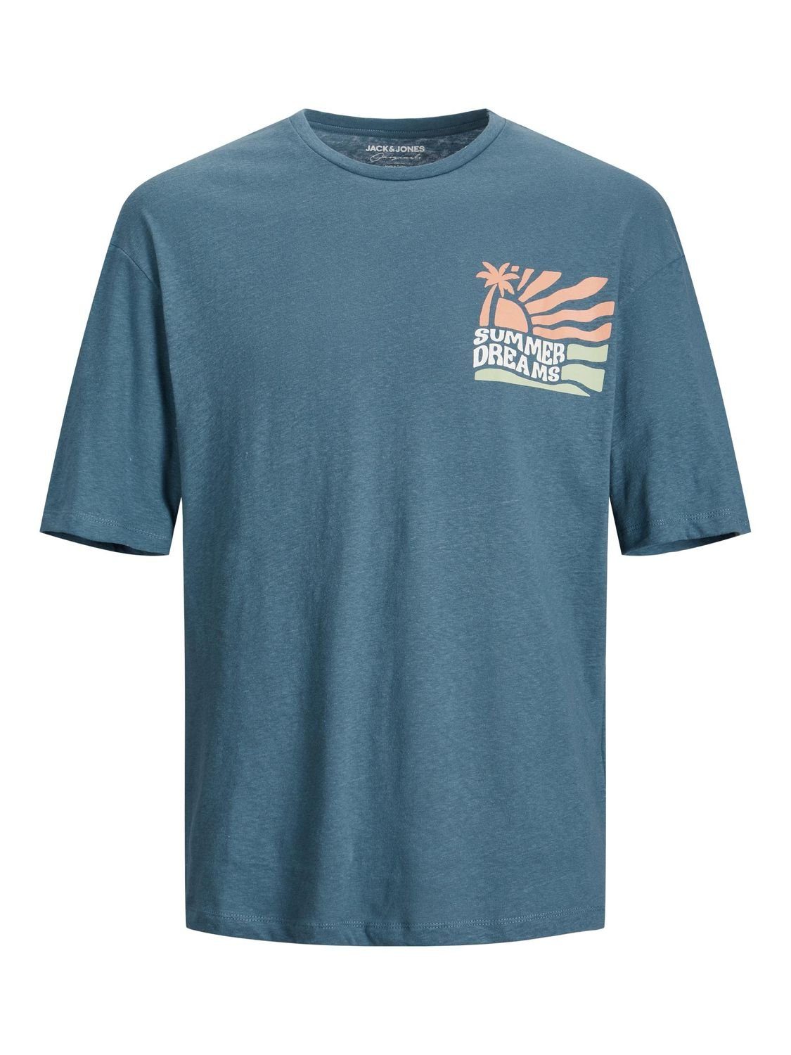 Jack & Jones T-Shirt JORMALIBU LES (1-tlg) aus Baumwolle Bluefin 12210115