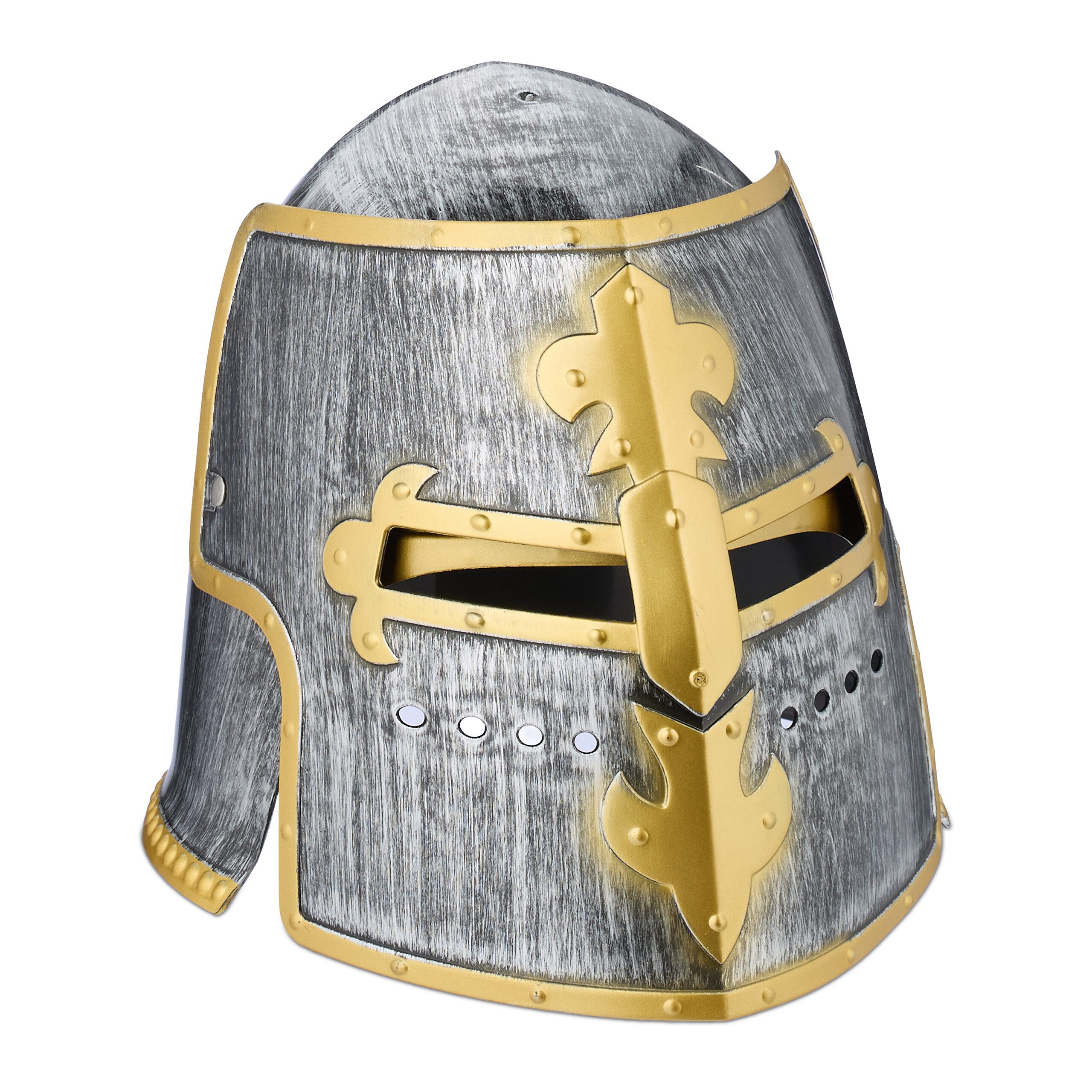 relaxdays Spielzeug-Helm Ritter Helm mit klappbarem Visier, (1-tlg)