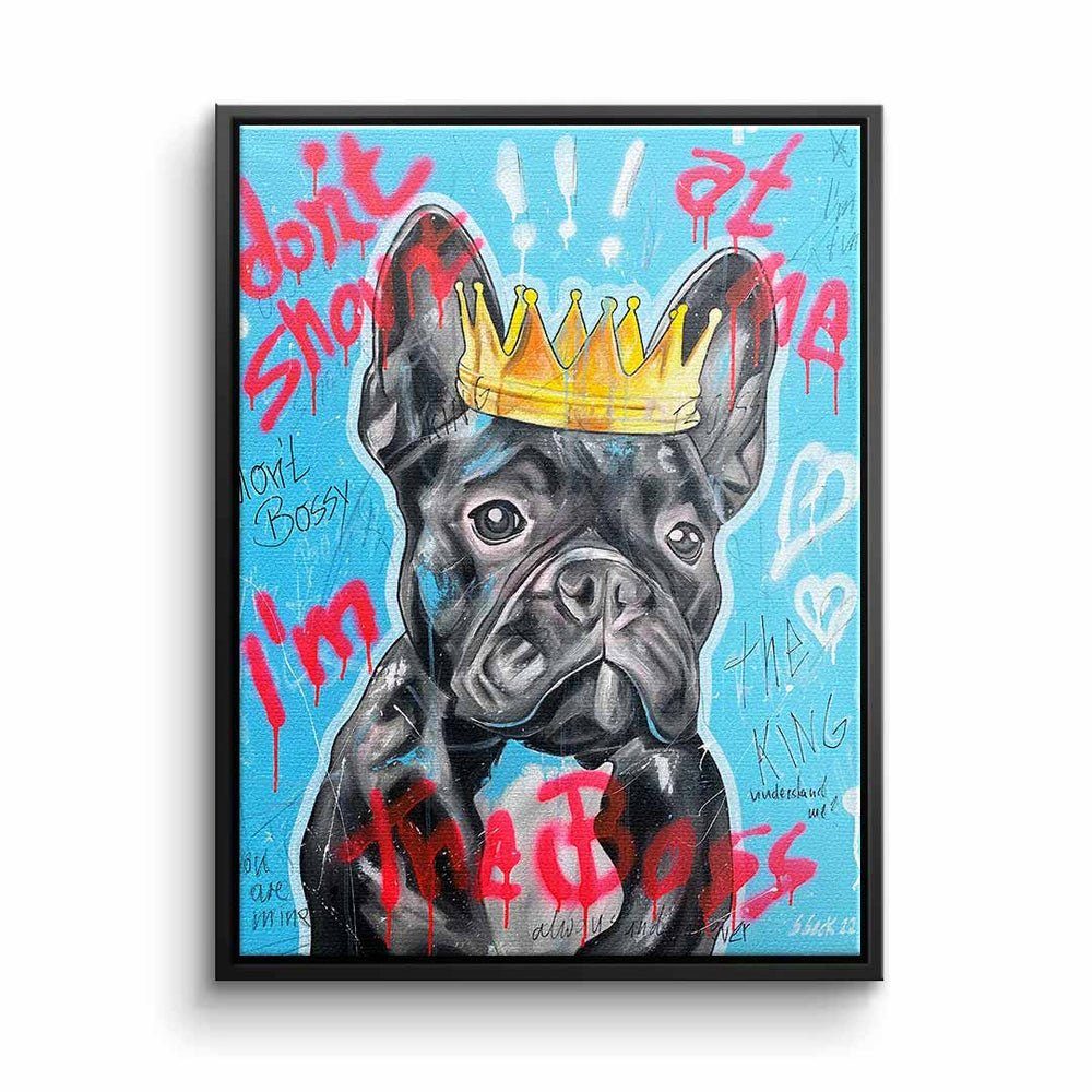 King designed Premium Motivationsbild silberner - the Seck - I'm Sabrina DOTCOMCANVAS® by Rahmen Leinwandbild,