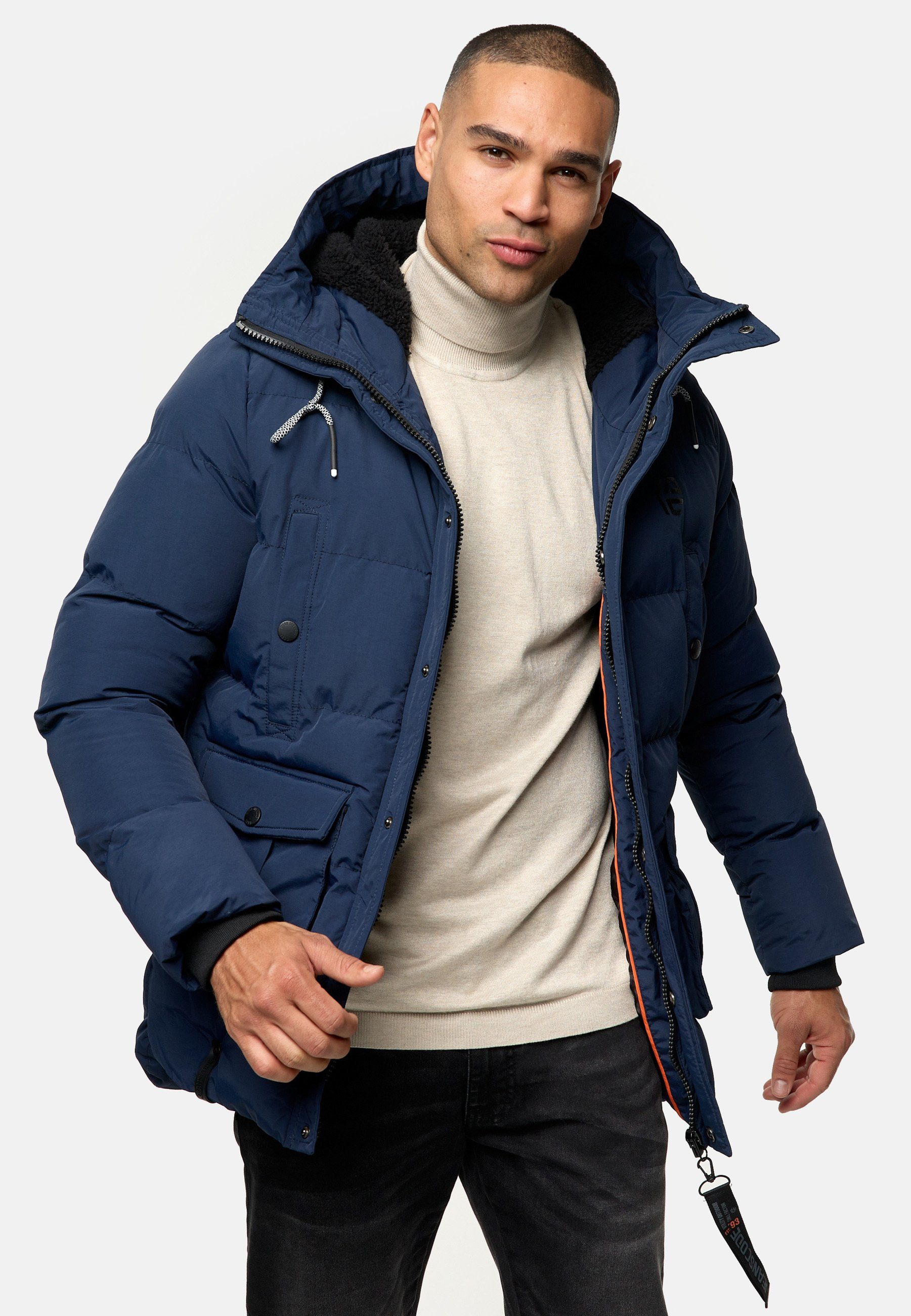 Indicode Winterjacke Navy INRene