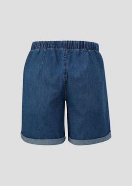 QS Bequeme Jeans Jeans -Shorts / Mid Rise / Wide Leg / Elastischer Bund
