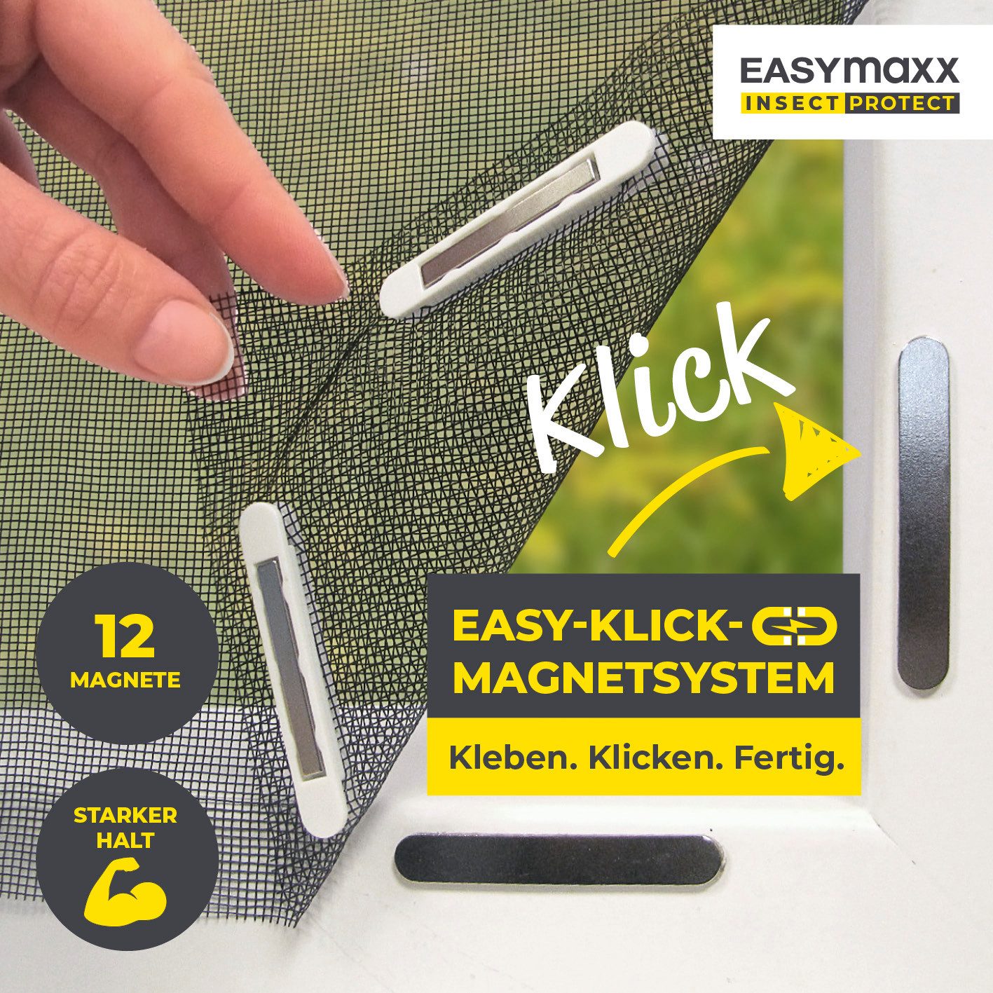 EASYmaxx Insektenschutz-Fensterrahmen Insektenschutzgitter 110 x 130 cm mit günstig online kaufen
