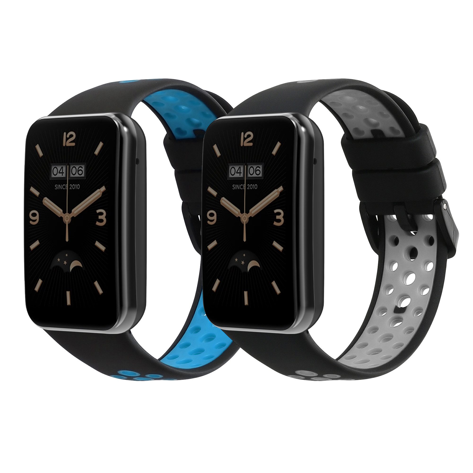 kwmobile 2x Uhrenarmband für Xiaomi Mi Band 7 Pro Armband Smartwatch, 2-tlg., Fitnesstracker Band Set aus TPU Silikon - Ersatzarmband Smartwatch