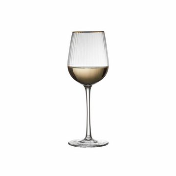 LYNGBY-GLAS Weißweinglas Palermo Gold 4er Set, Glas