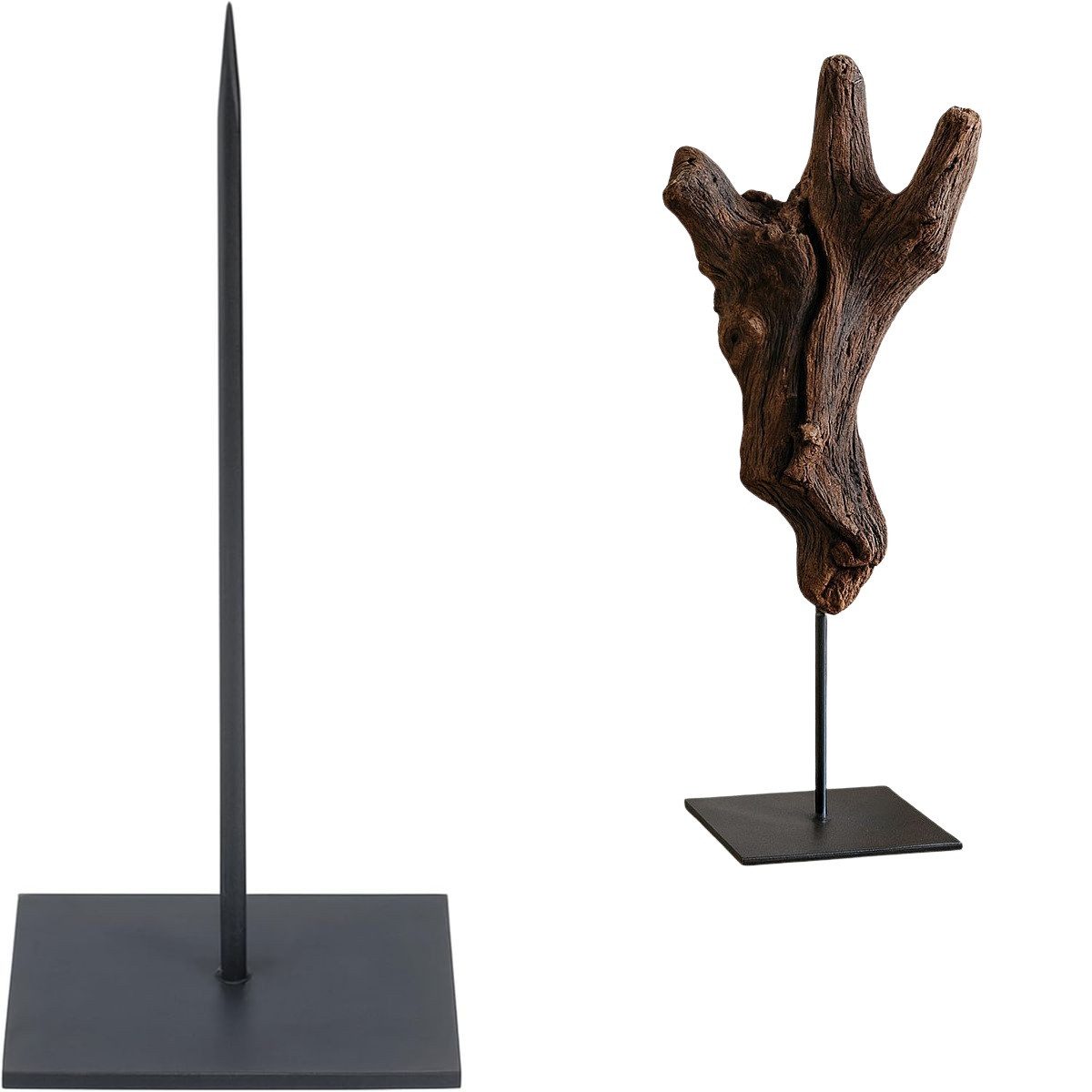 NaDeco Dekoobjekt Metallständer in Schwarz, Maße ca. 7x7x14cm Skulpturenstä günstig online kaufen