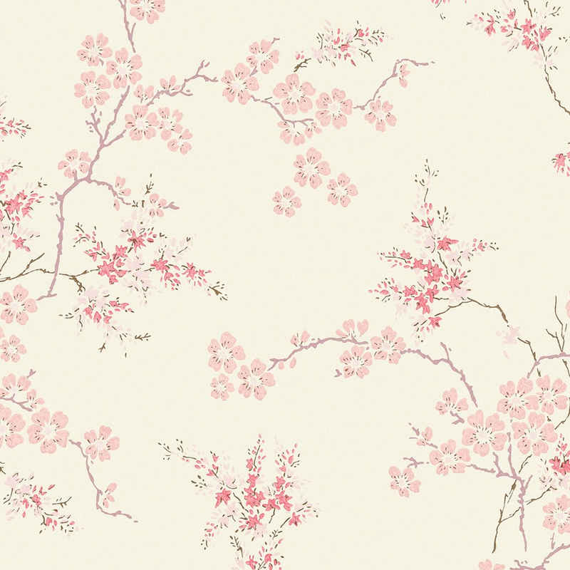 LAURA ASHLEY Vliestapete Oriental Blossom Blush, FSC® zertifiziert, mit lebhaftem Druck, 10 Meter Длина