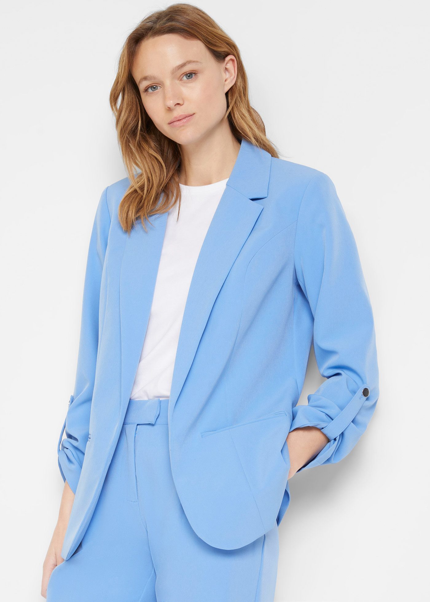 bonprix Jackenblazer mit klassischem Reverskragen, mit Stretch-Material günstig online kaufen