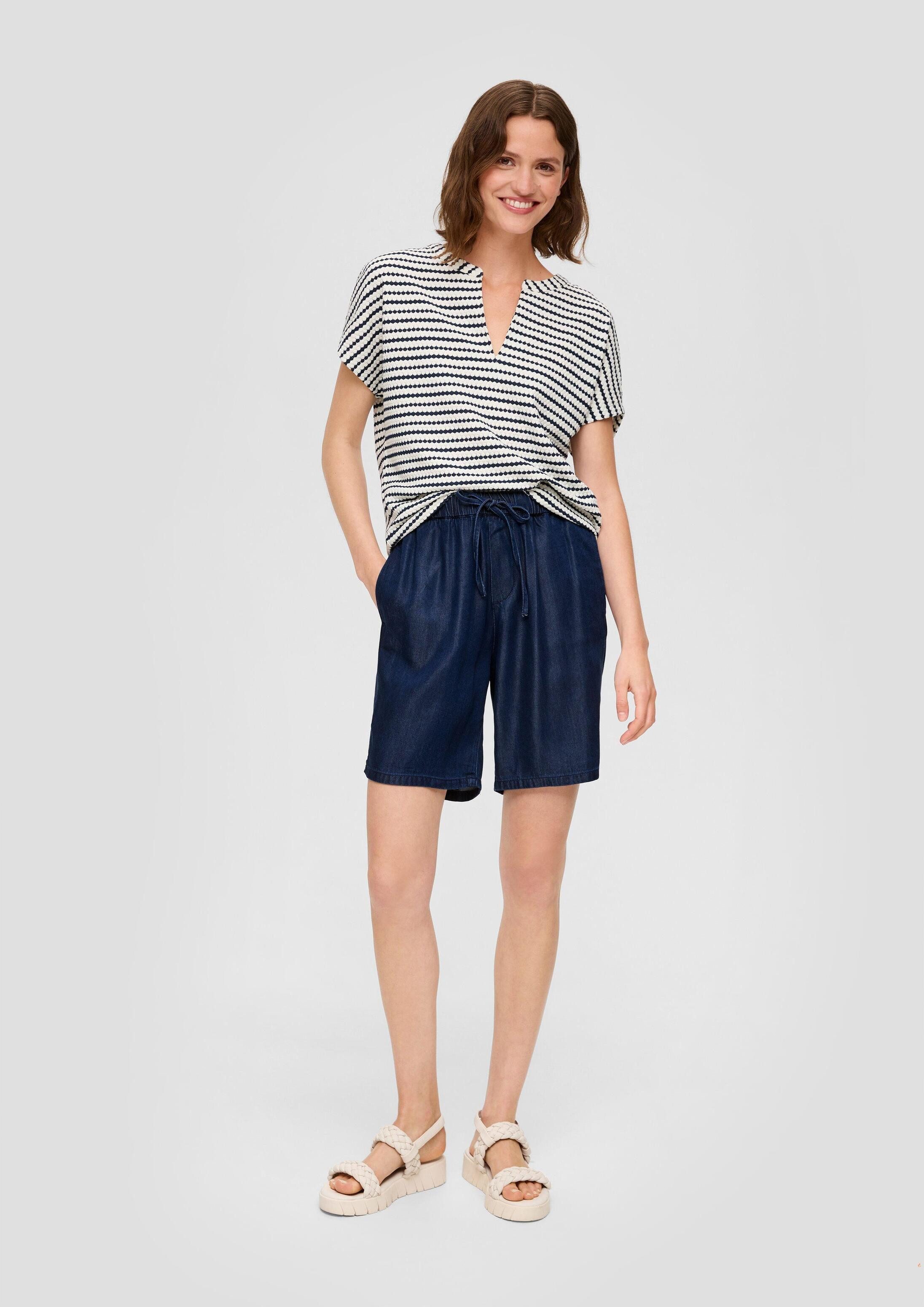 s.Oliver Jeansshorts Jeans-Hose SURI Bermuda-Jeans Suri / Mid Rise / Wide Leg / aus Lyocell