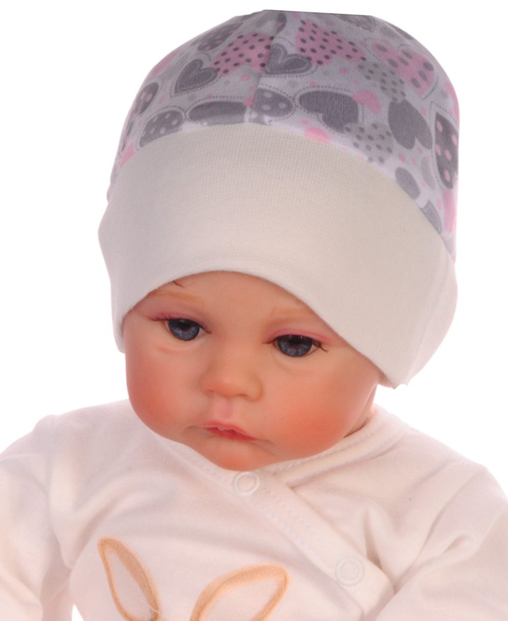 Erstlingsmütze Baby Mütze Haube Mützchen für Neugeborene neutral bunt