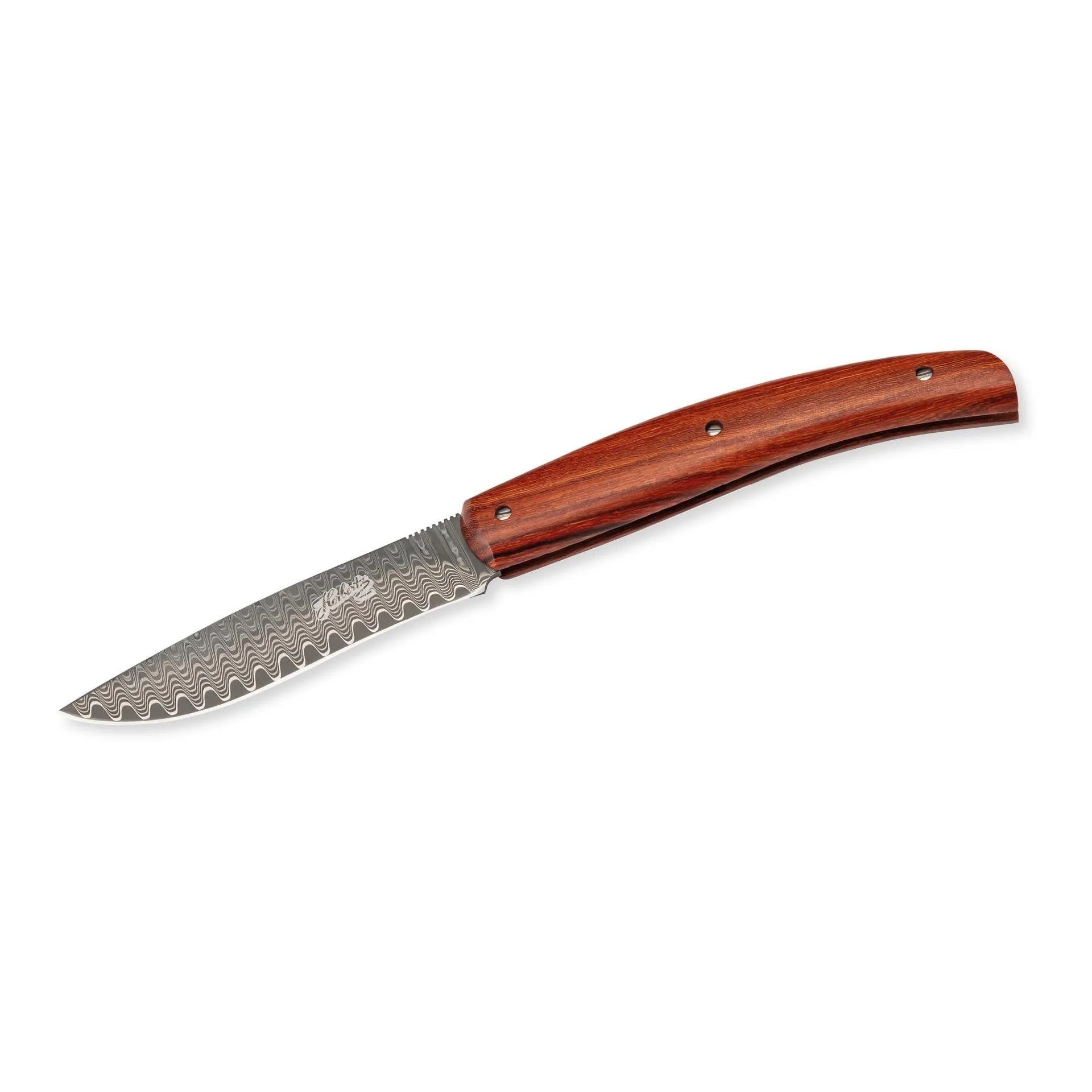 Herbertz Taschenmesser Herbertz Selektion Taschenmesser mit Sandelholz Griff und Damast, (1 St), Damast-Stahl