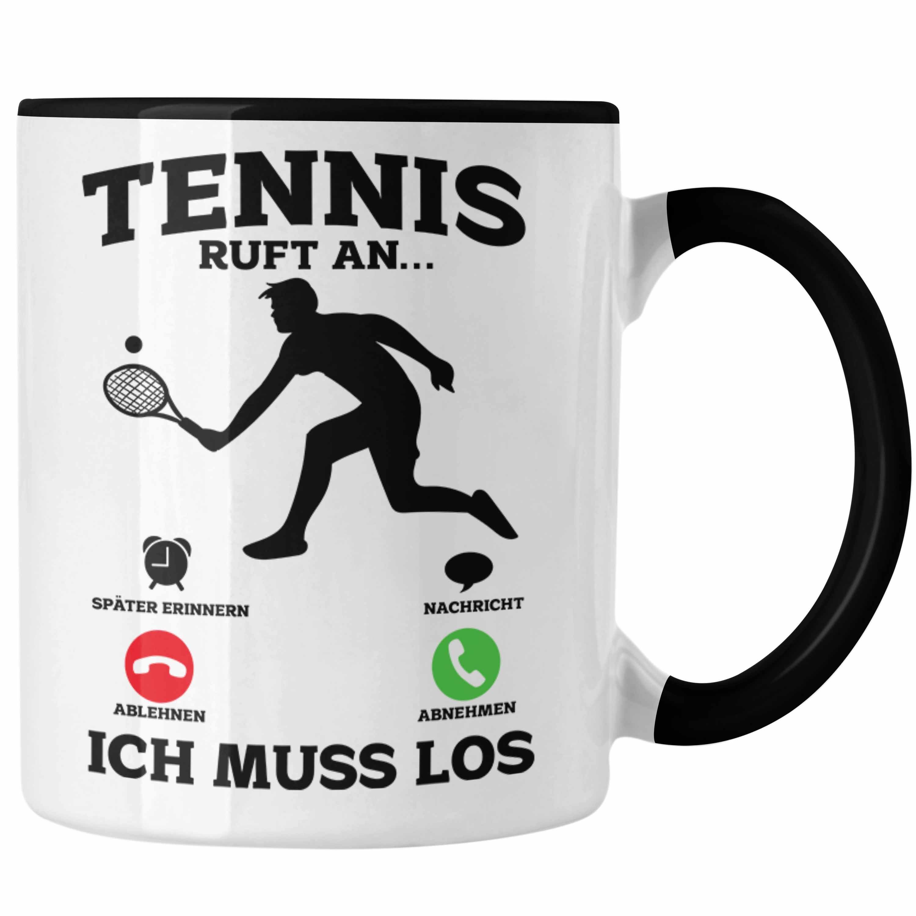 Trendation Tasse Tennis Tasse Geschenk Lustige Tasse Tennisfans - Geschenkidee Tennissp Schwarz