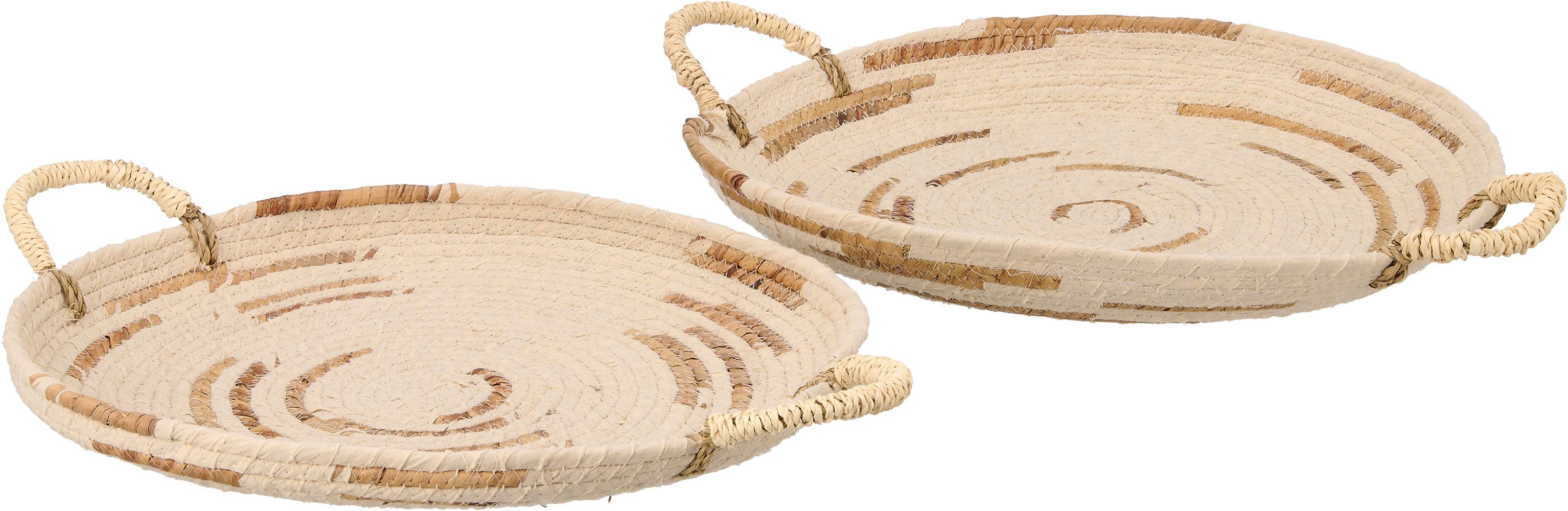 Creativ home Dekoschale Schale mit Griffen (2 St), mit Griffen