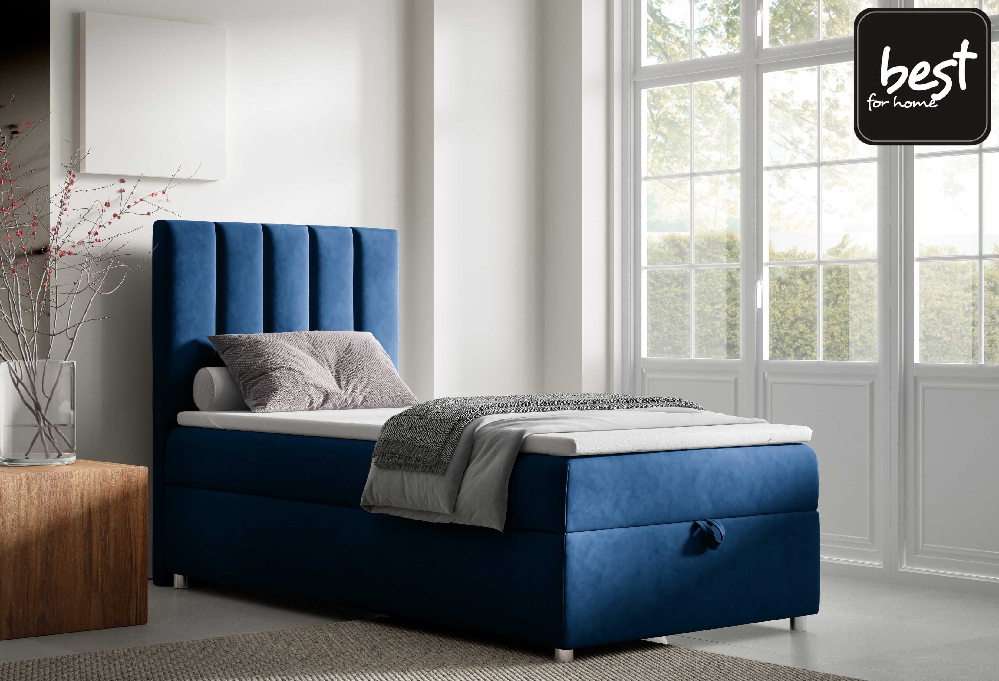 mit Bettkasten inkl. Bonellfederkern Topper Blau SINGLE Home Trinity Best K-10 Boxspringbett for