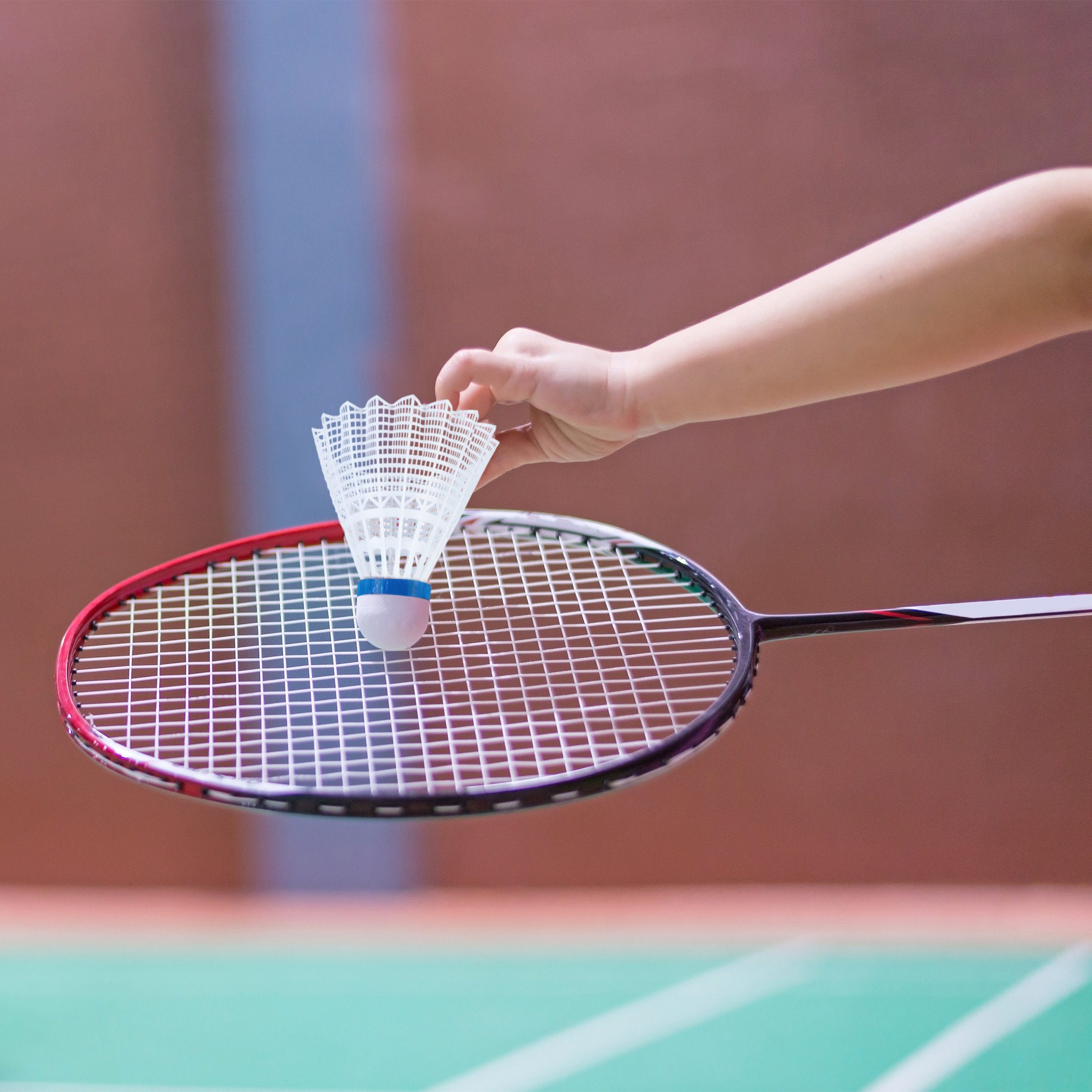 LED Federball Set im Badmintonball 12er relaxdays