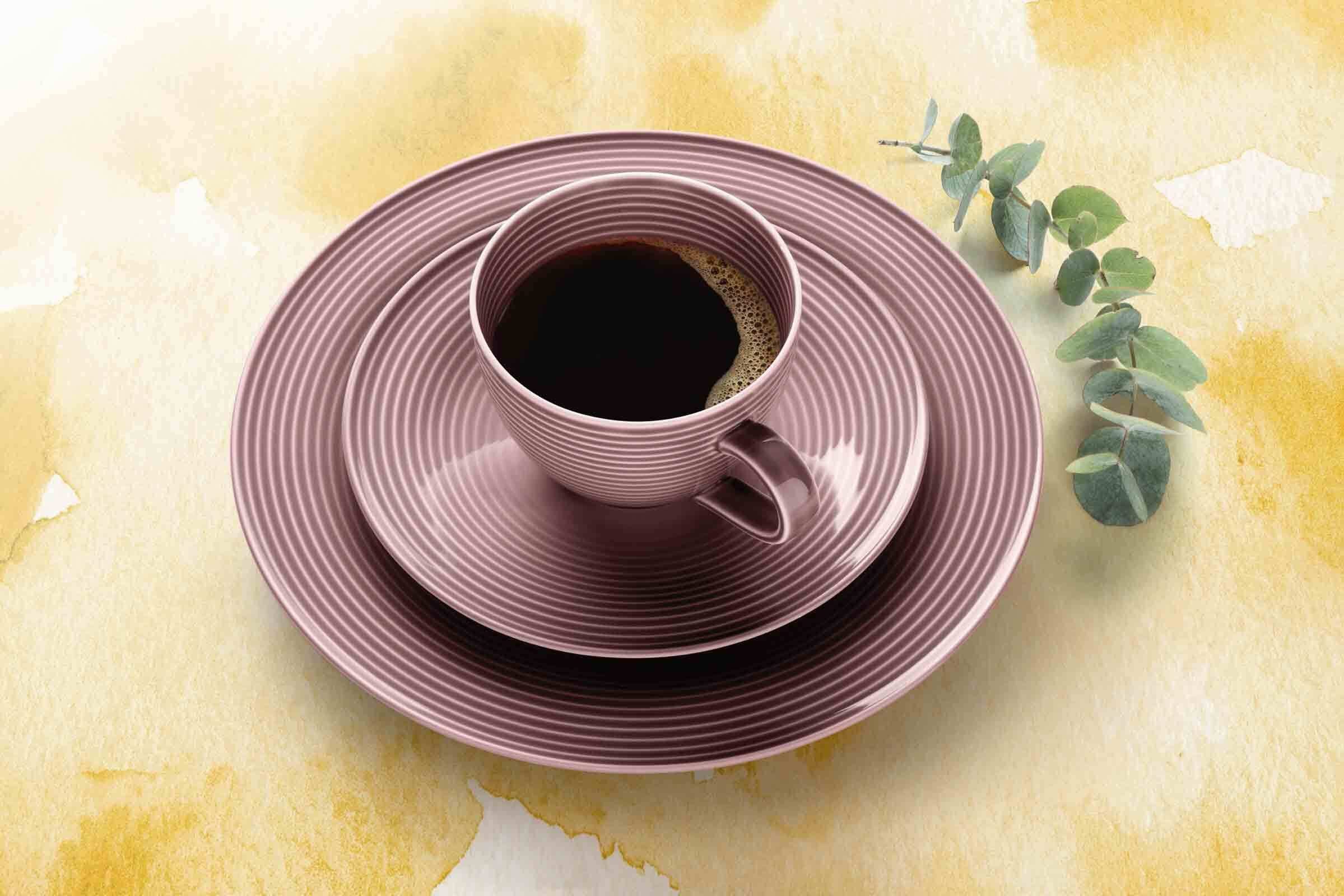 Seltmann Weiden Tasse Beat Color Glaze Henkelbecher mit Untertassen, 12-tlg., Porzellan