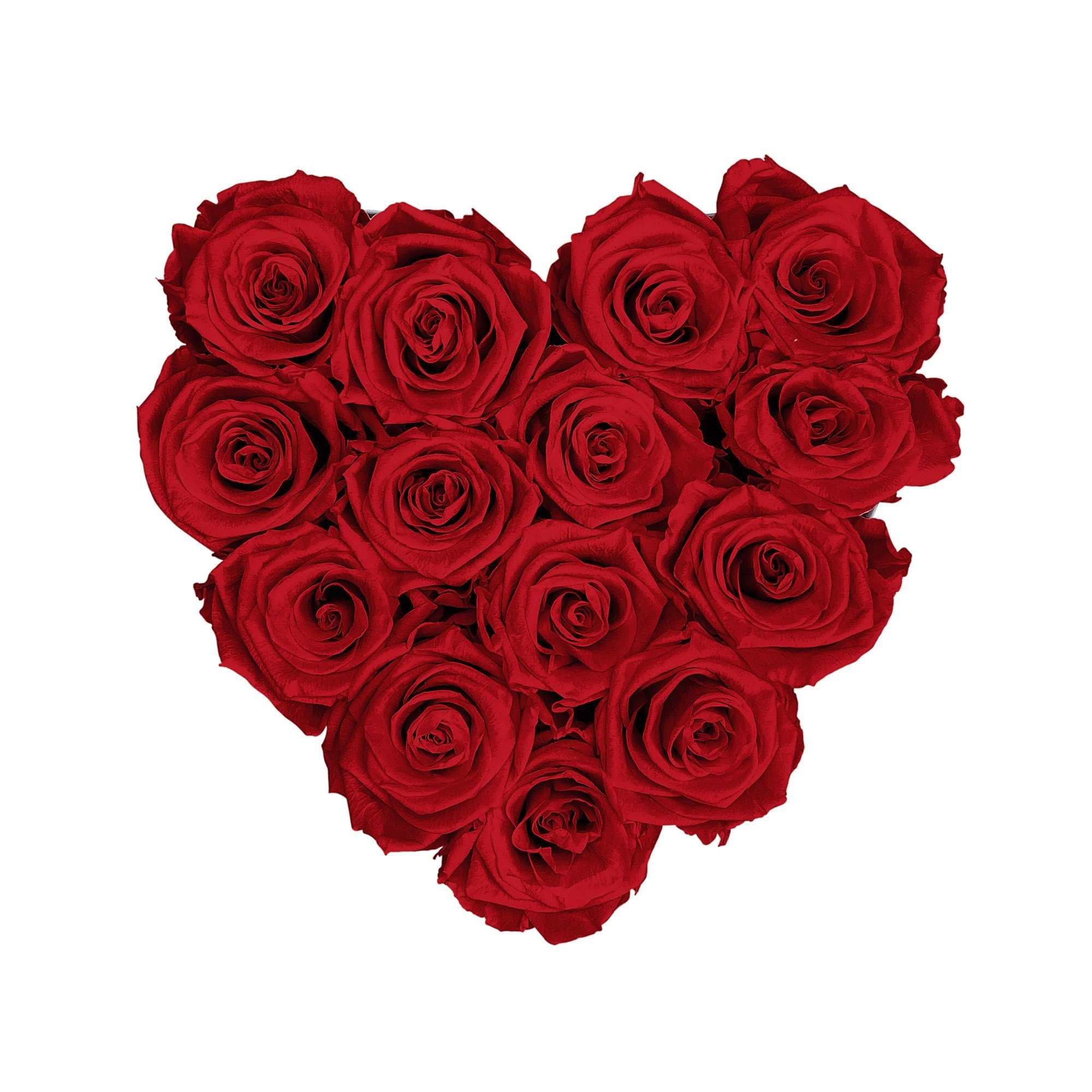Kunstblume Rosenbox Großes 3 Höhe Jahre Rosé haltbar Red Rosen duftende 10 Rose, I Infinity Holy I mit konservierte Flowers, Blumen Echte, Heritage langlebigen Herz cm