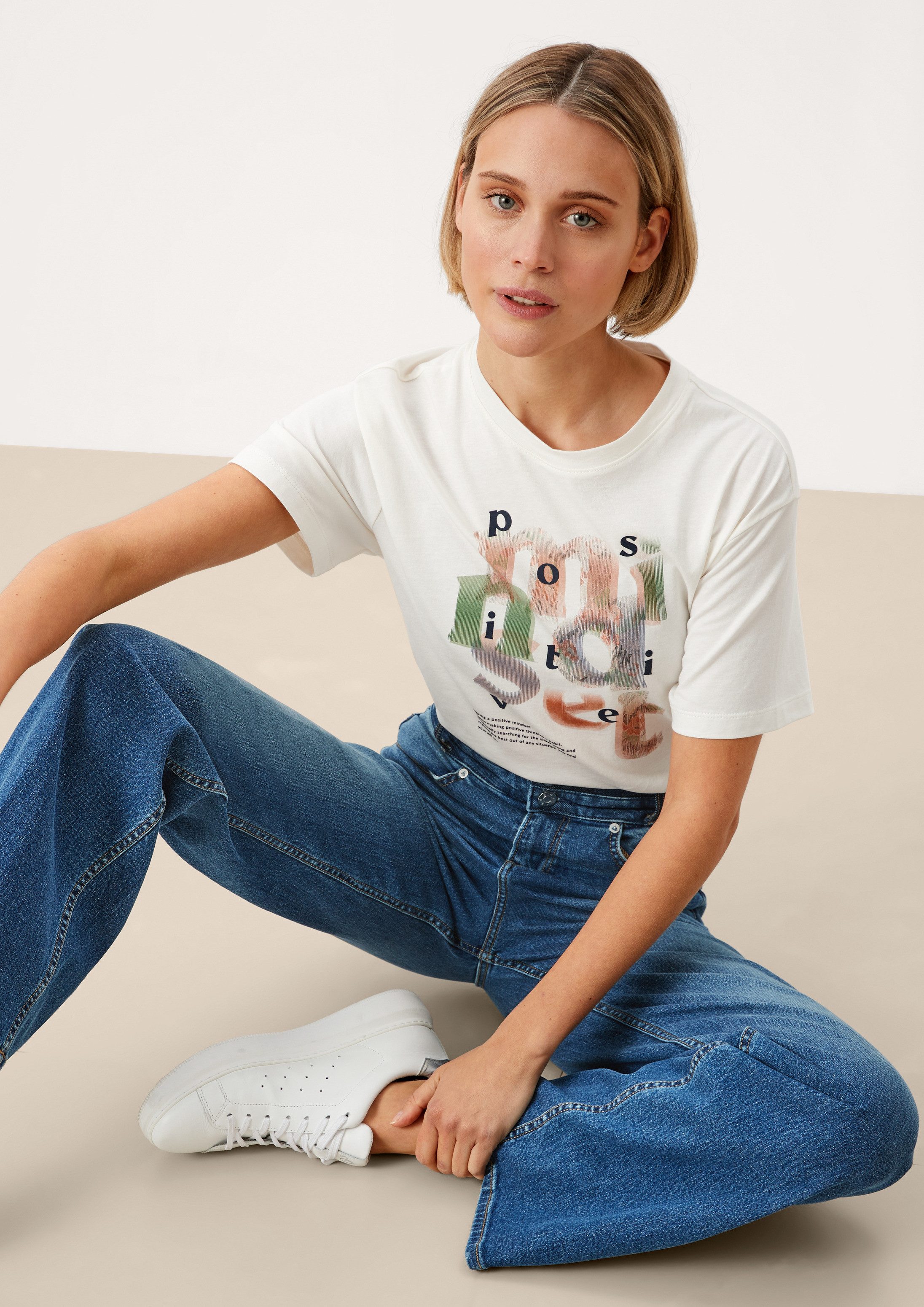s.Oliver Weite Jeans Jeans-Hose SURI Regular: Wide leg-Jeans mit Bügelfalte