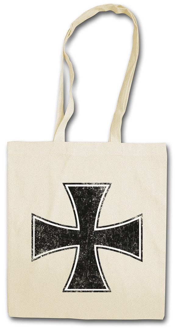Beuteltasche Rock Cross Stofftasche Iron Symbol Roll Metal Music Lemmy Eisernes