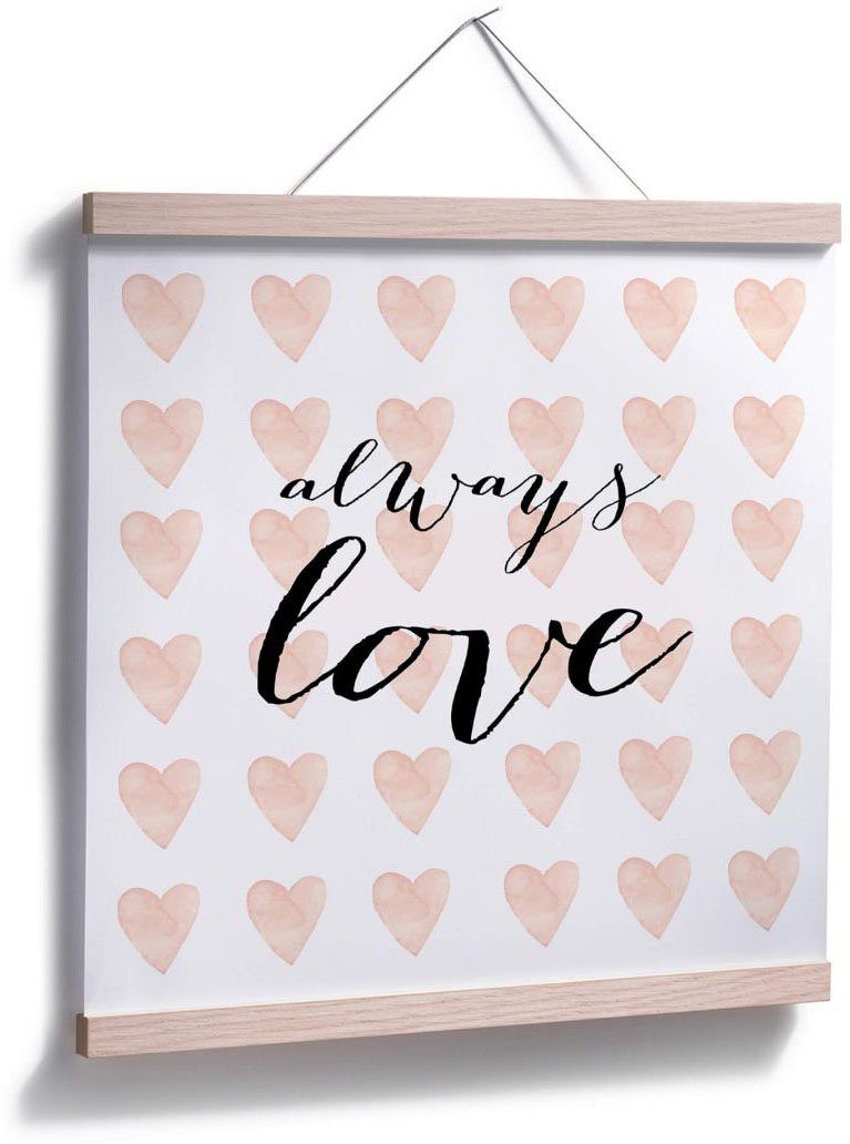 Wall-Art Poster St), Liebe Wandbild, Bild, Schriftzug Always (1 Love, Poster, Schriftzug Wandposter