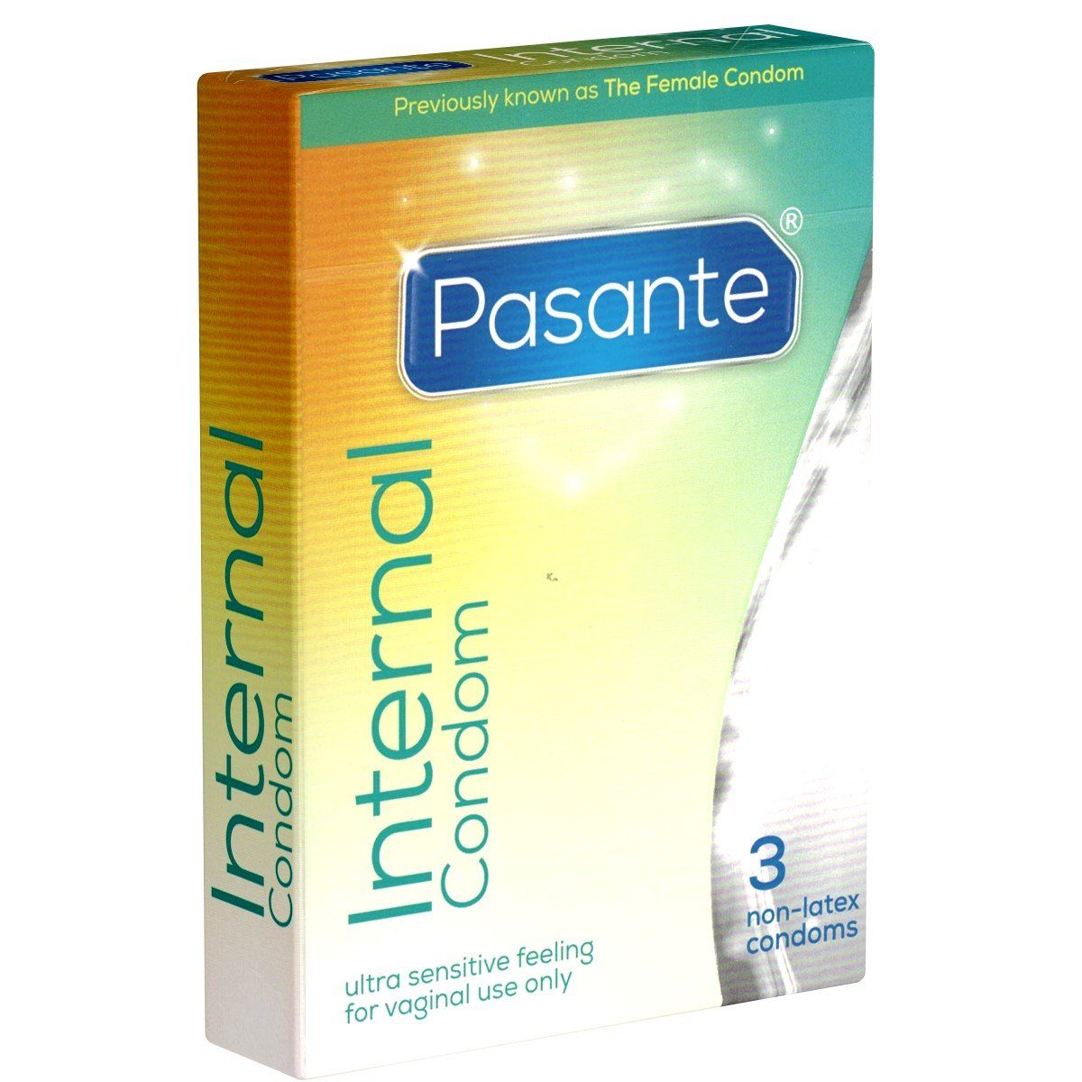 Pasante Kondome «Internal Condom» (Femidom) Packung mit, 3 St., Frauenkondome, aktive Verhütung für Frauen, latexfreie Frauenkondome für hormonfreie Verhütung | Kondome