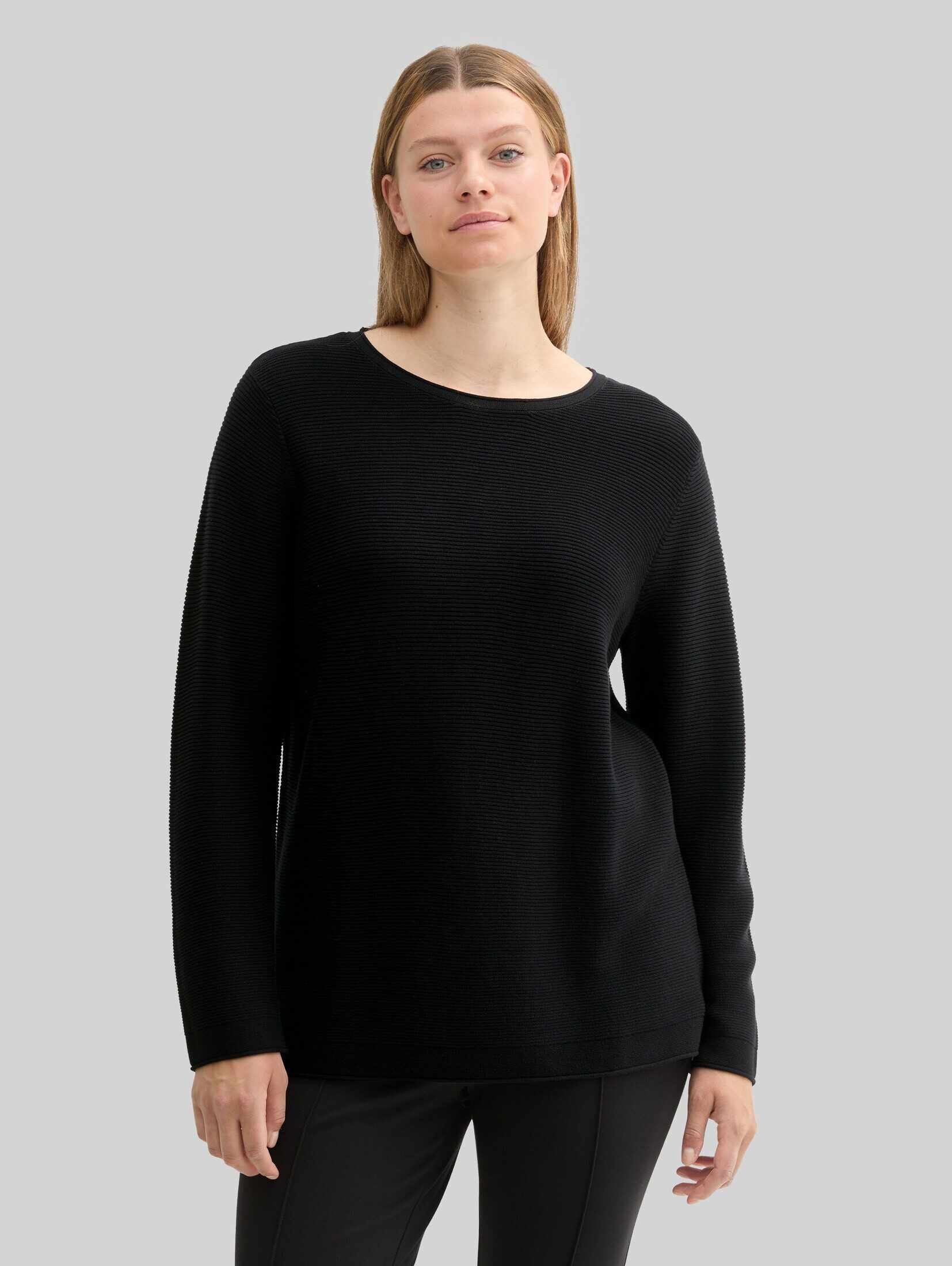 TOM TAILOR PLUS Strickpullover Pullover & Strickjacken Plus Size - Strickpullover aus Bio-Baumwolle