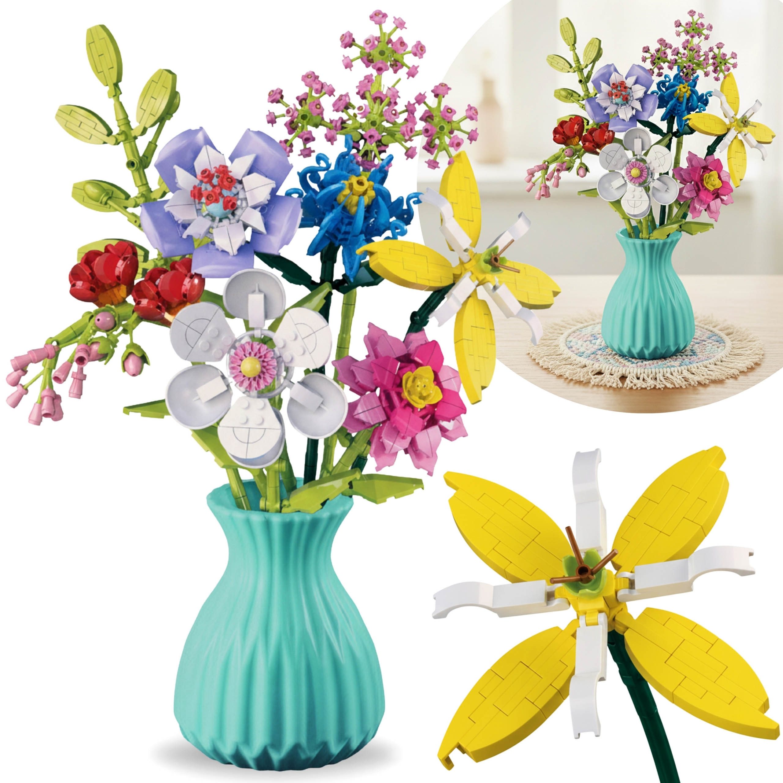 Sarcia.eu Blumenstrauß Bausteine kompatibel mit LEGO, 8 Blumen, DIY 778 Stk günstig online kaufen