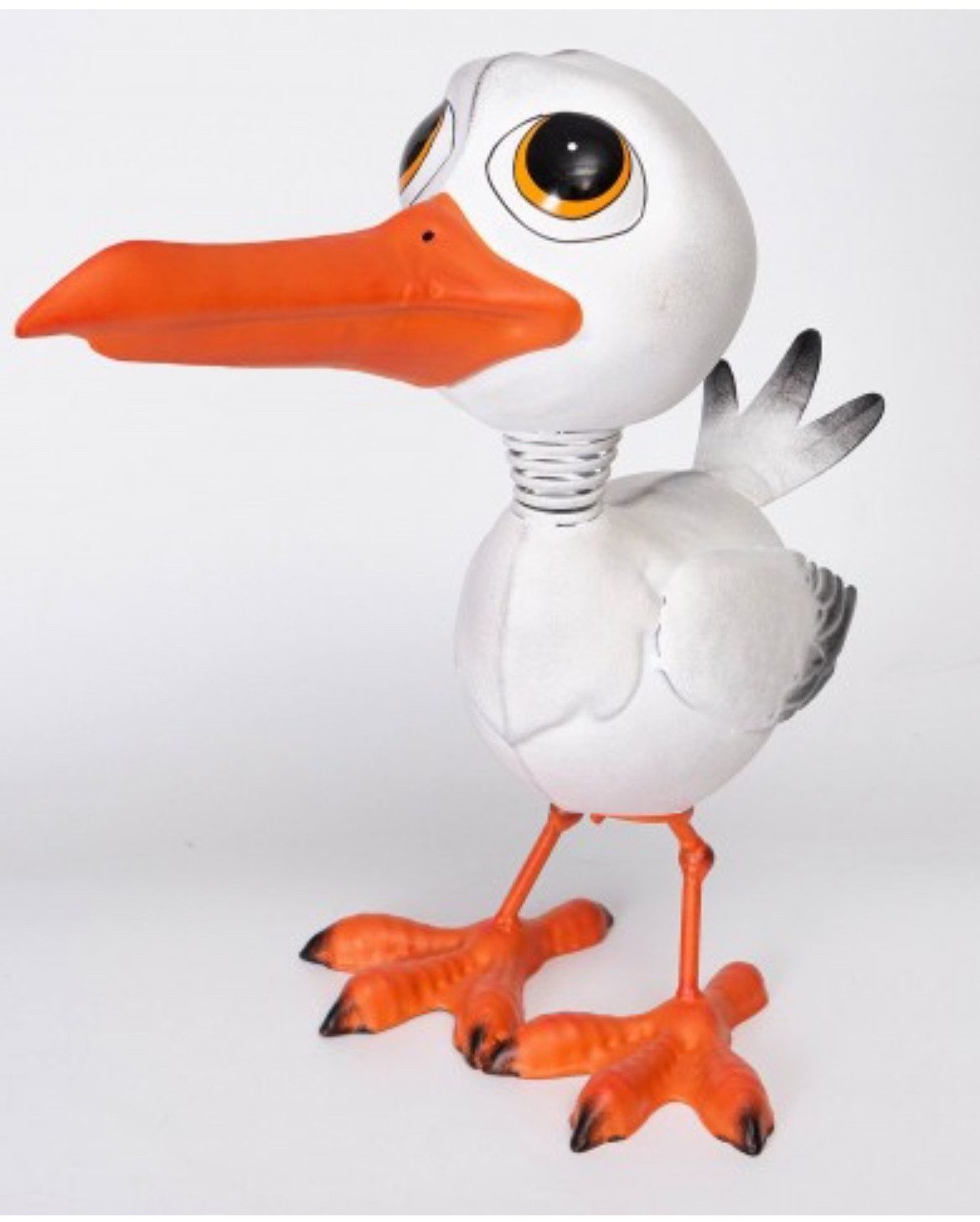 GerrysGardenAustria Gartenfigur Deko Vogel Groß Weiß Orange Lustig 44