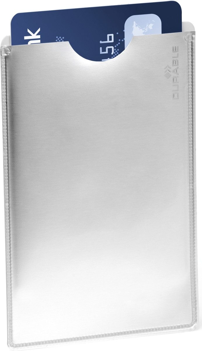 DURABLE Schreibgeräteetui Kreditkartenhülle RFID Secure 54x86mm metallic silber