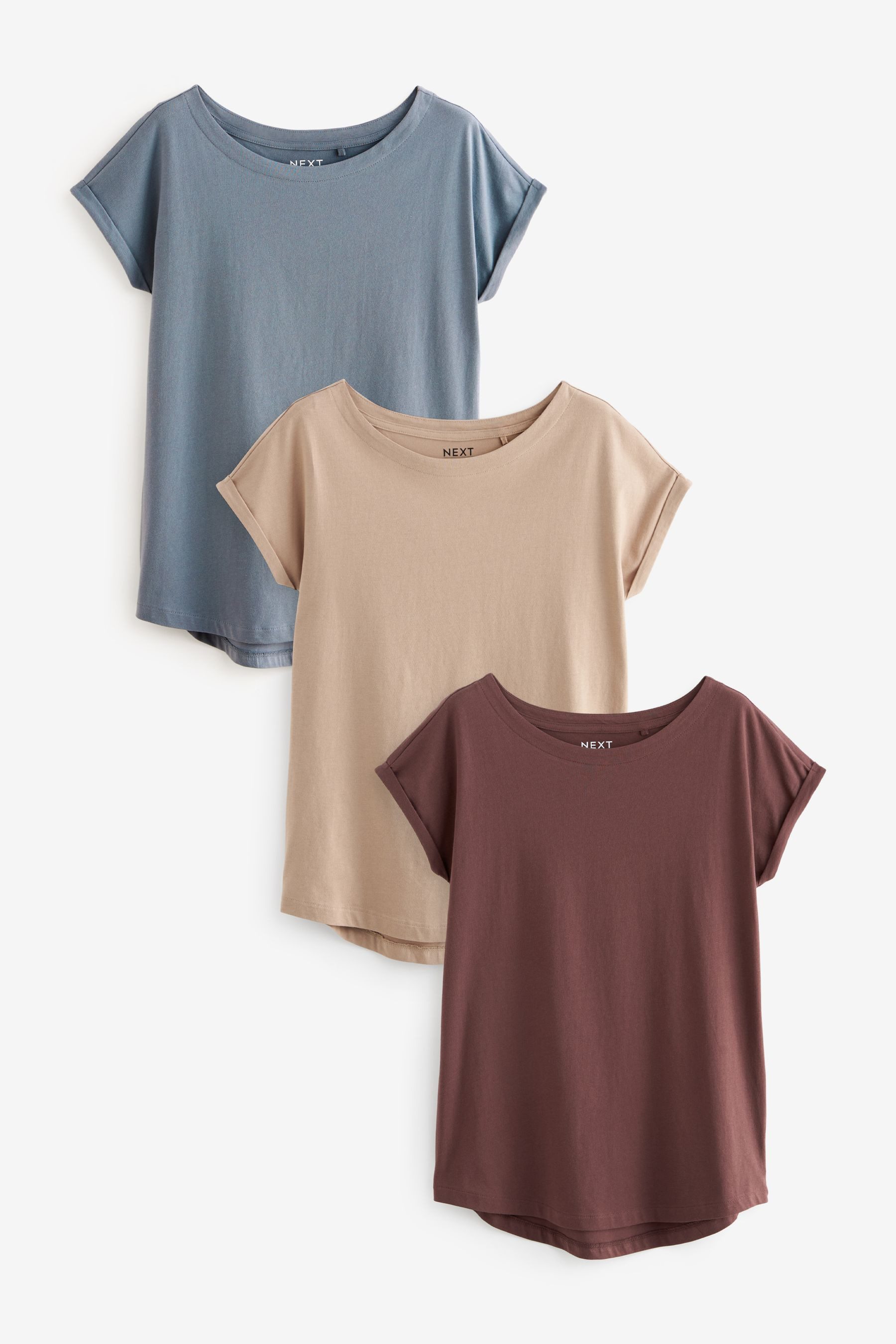 Next T-Shirt -Shirts mit Flügelärmeln im 5er-Pack (3-tlg) günstig online kaufen