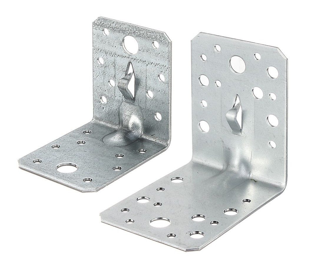 Alberts Winkelverbinder, 25x Winkverbinder, verzinkt, mit Fixierkralle, 70x70x55 mm oder 90x90x