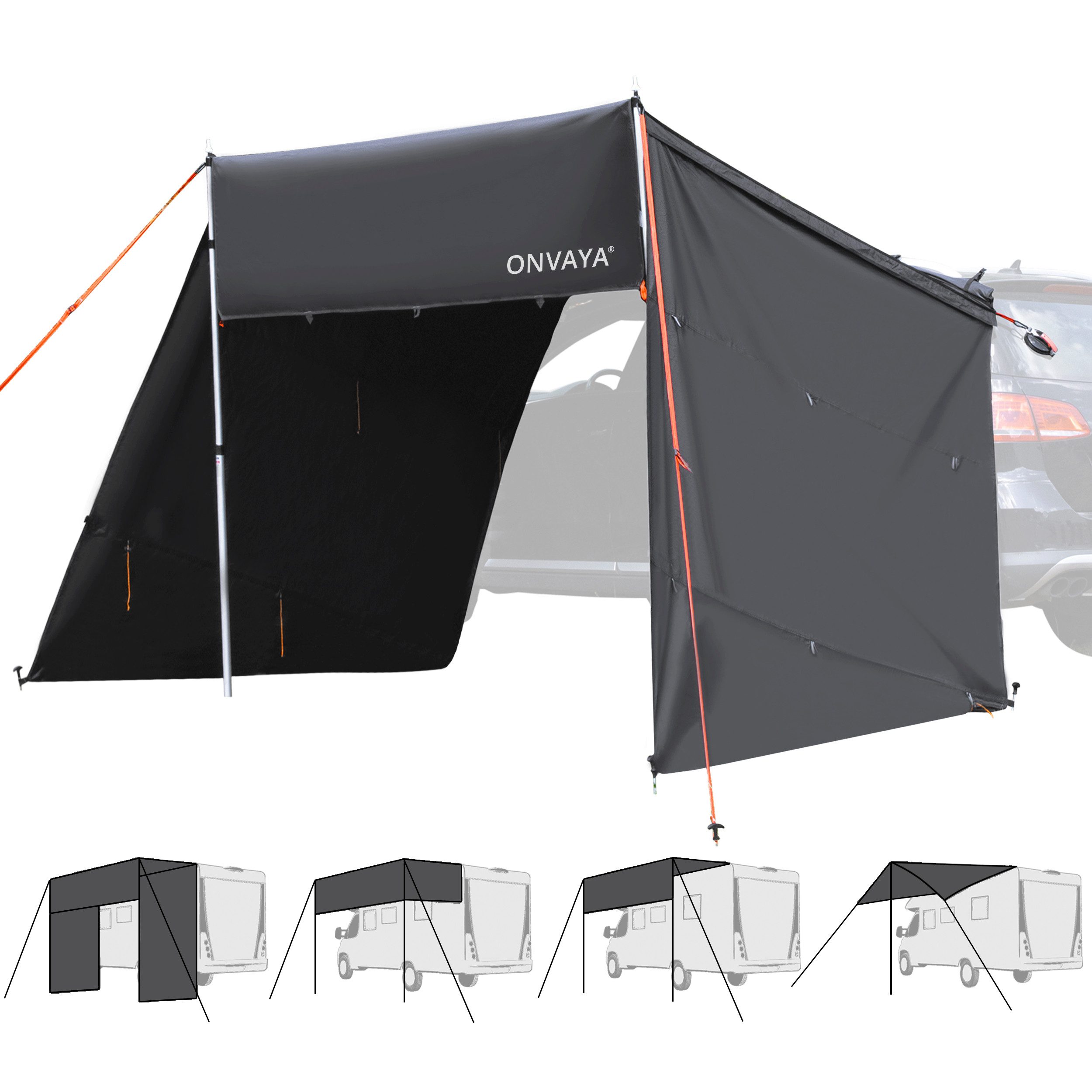 ONVAYA Sonnensegel Auto-Sonnensegel, Schutz vor Wind, Regen, Sonne, 6 Aufba günstig online kaufen