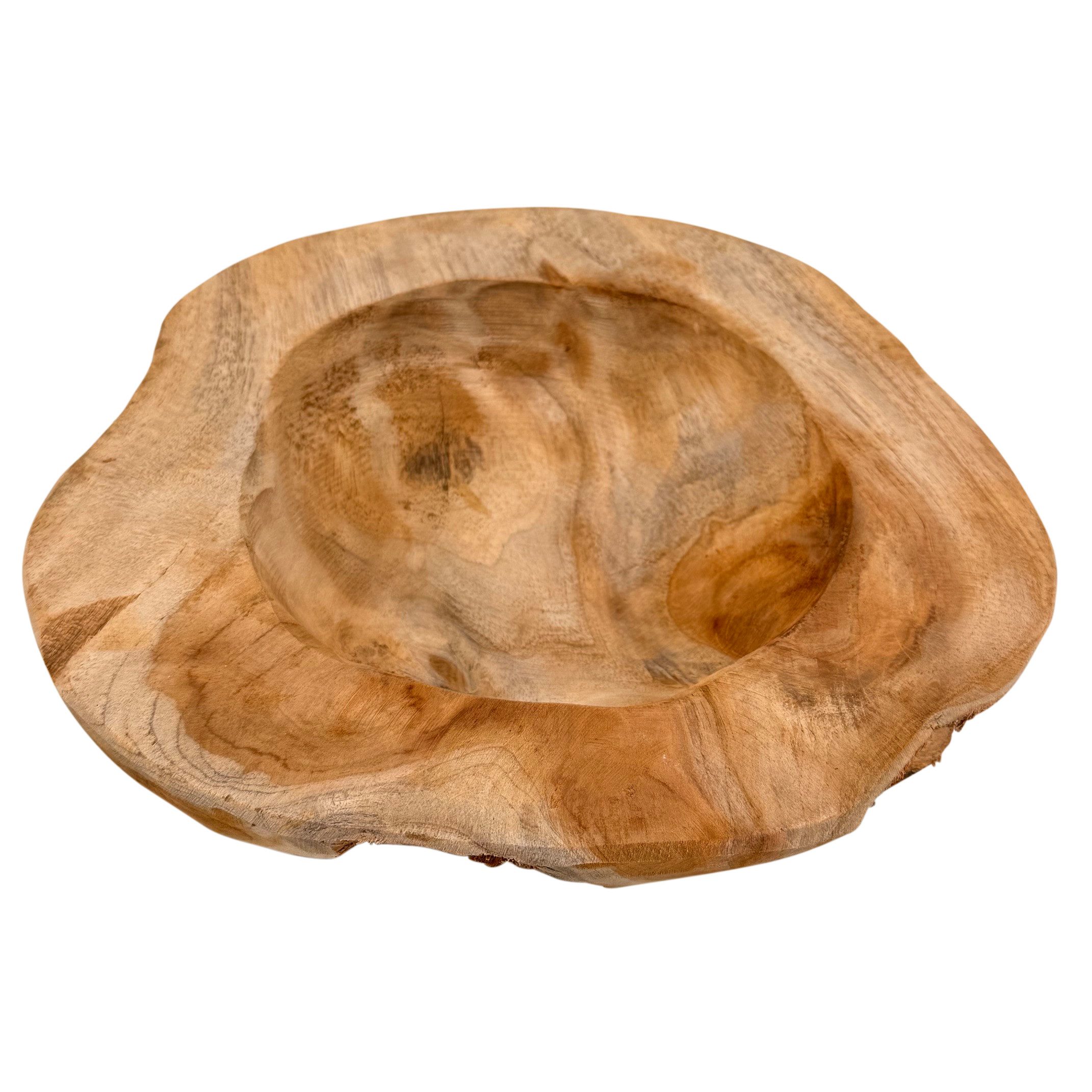 Online-Fuchs Dekoschale aus Teakholz als Obstschale, Schlüsselbrett, Schmuckkästchen (jede Schale ein Unikat, vielseitige Funktionalität), massives Teakholz, ma – Bild 4 von 5