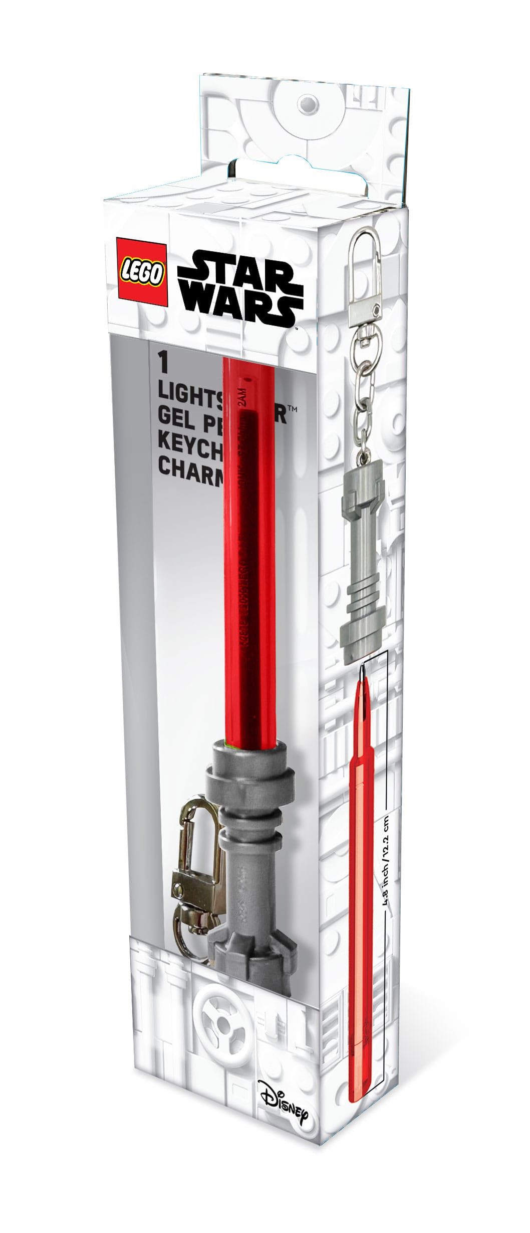 Joy Toy Gelschreiber LEGO Star Wars Gelstift mit Clip Rot, (1-tlg), Gelschreiber im Lichtschwert Design