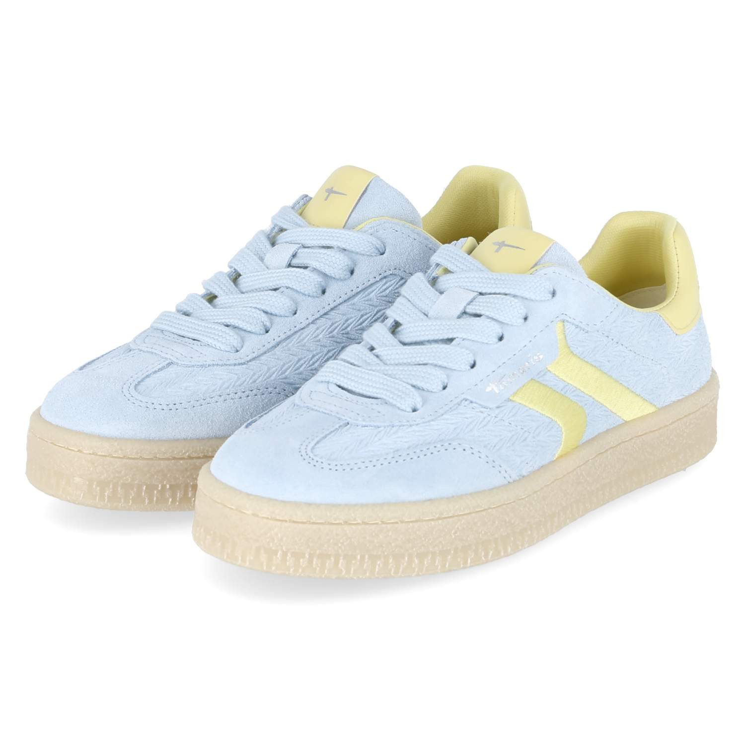 Tamaris Tamaris 1-23723-44-88A Damen Leder und Synthetik blue Schnürschuh