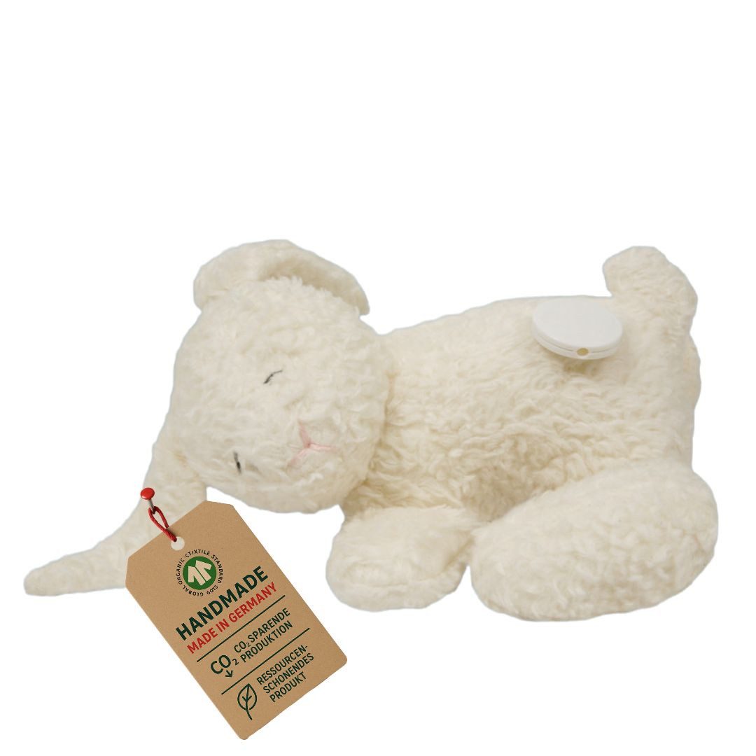 EFIE Spieluhr Hase aus Bio-Baumwollplüsch mit Schafwollfüllung, ca. 25 cm