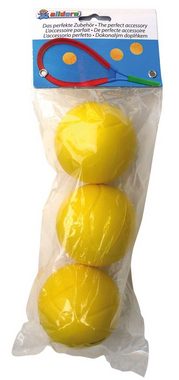 alldoro Tennisball 60051, 3er Set gelbe Soft-Tennisbälle, Ø je 6,5 cm, aus Schaumstoff