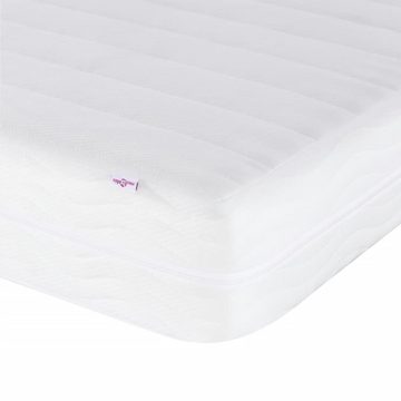 vidaXL Bett Bett mit Matratze Schwarz und Weiß 80x200 cm Kunstleder