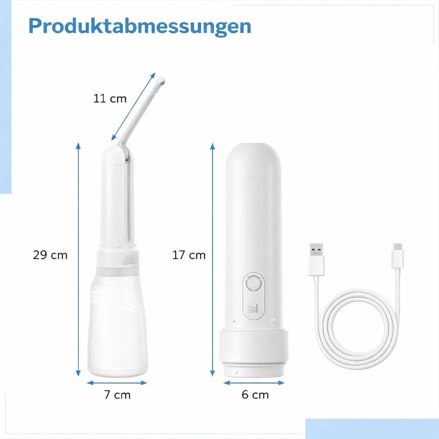 COOL-i ® Bidet Tragbares elektrisches Bidet, 400 ml Tank, wiederaufladbar