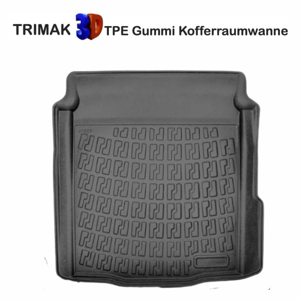 Trimak Passform-Fußmatten Oder Kofferraumwanne Oder Set für BMW 3er, BMW 3er G20 Limousine 2017-2024 Kofferraummatte TPE Antirutschmatte