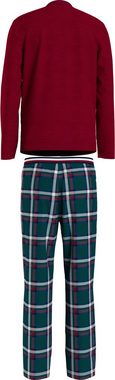 Tommy Hilfiger Underwear Schlafanzug LS PIJAMA WITH WOVEN PANTS (2 tlg) mit Karomuster