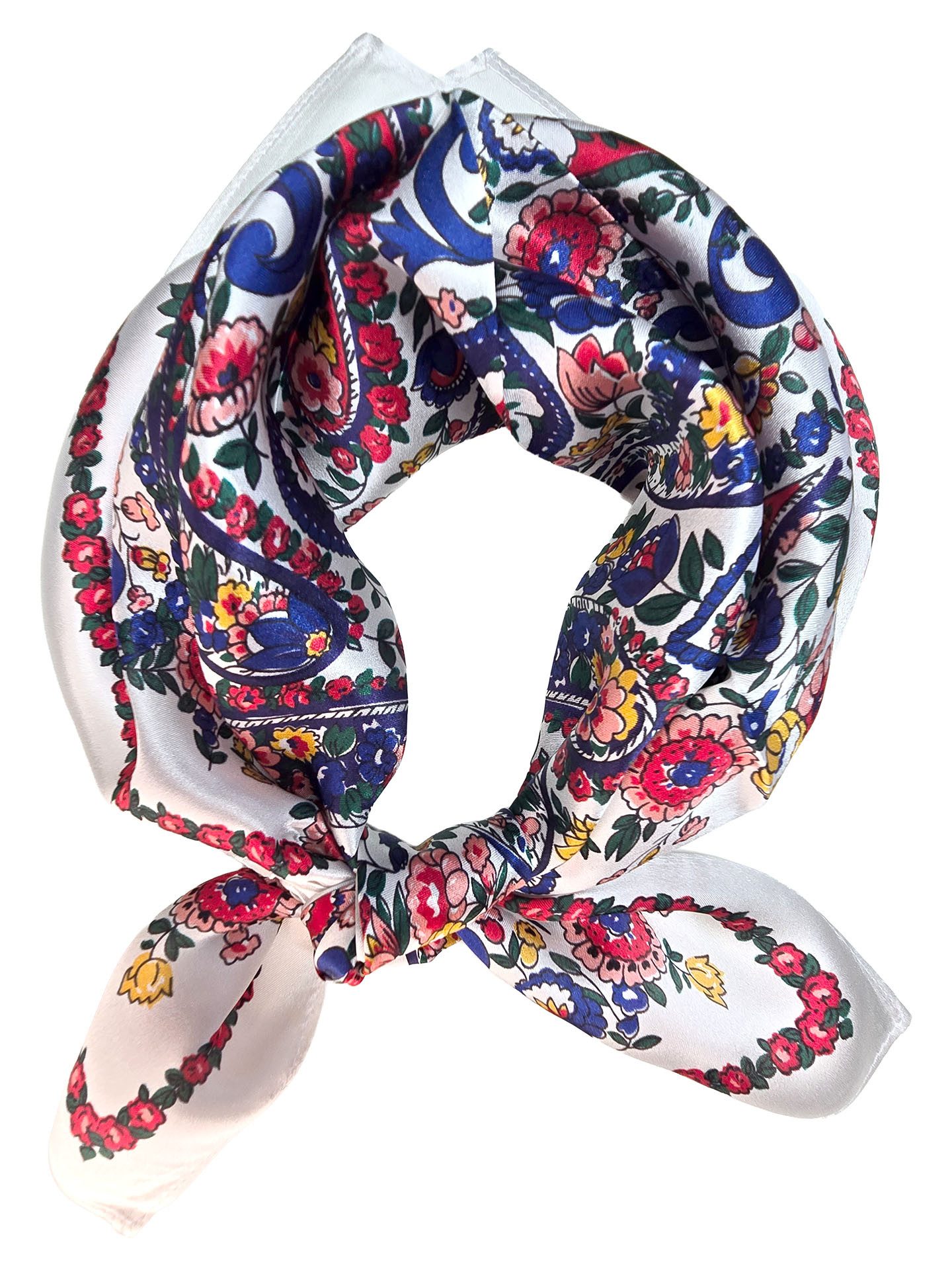 Moschen-Bayern Halstuch Halstuch Damen Nickituch Seidentuch Seidenhalstuch Blau Rot