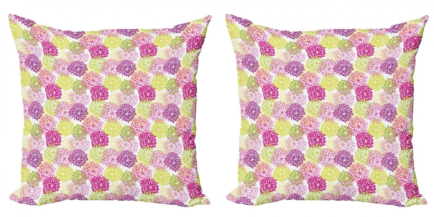 Blumen Accent Digitaldruck, im Romantik (2 Frühling Stück), Kissenbezüge Modern Doppelseitiger Abakuhaus