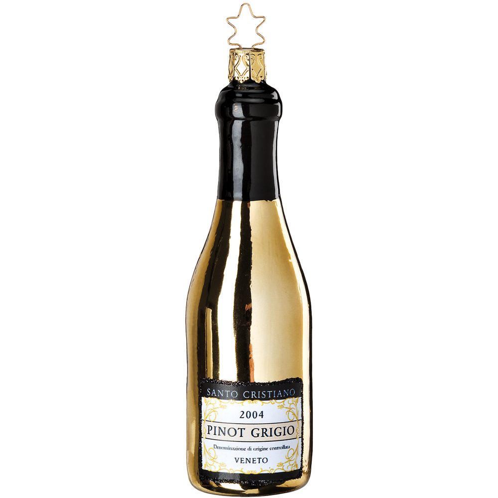 INGE-GLAS® Christbaumschmuck Pinot Grigio 13cm (1-tlg), mundgeblasen, handbemalt