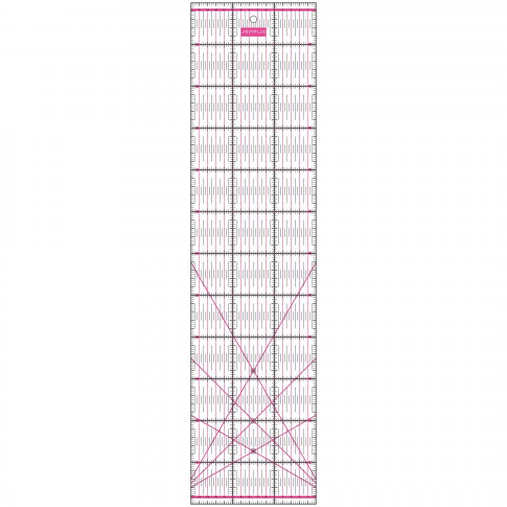 Semplix Lineal - Patchwork-Quiltlineal 60 x 15 cm pink