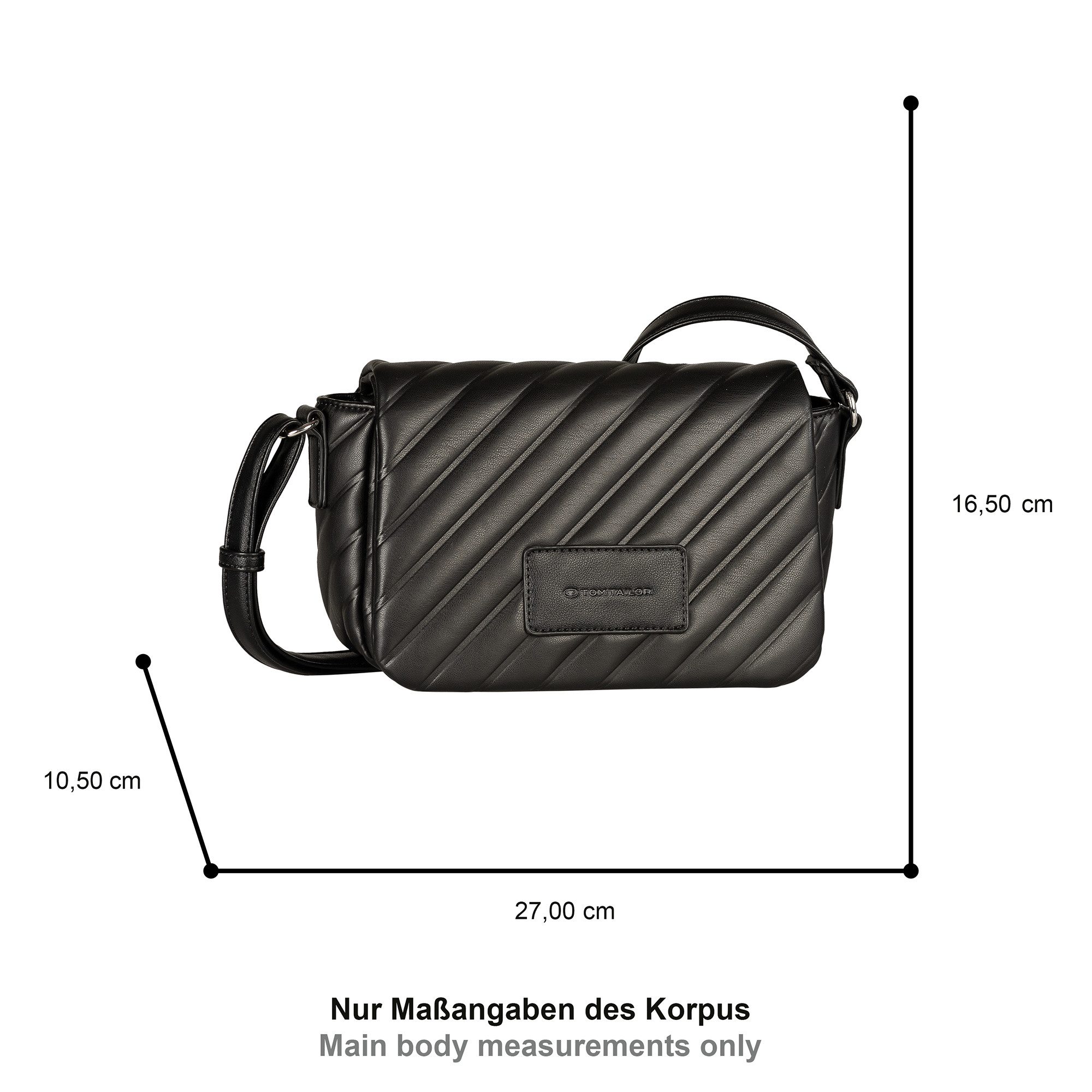 TOM TAILOR Umhängetasche Mirela, weich wattiert und elegant in trendigen Formaten