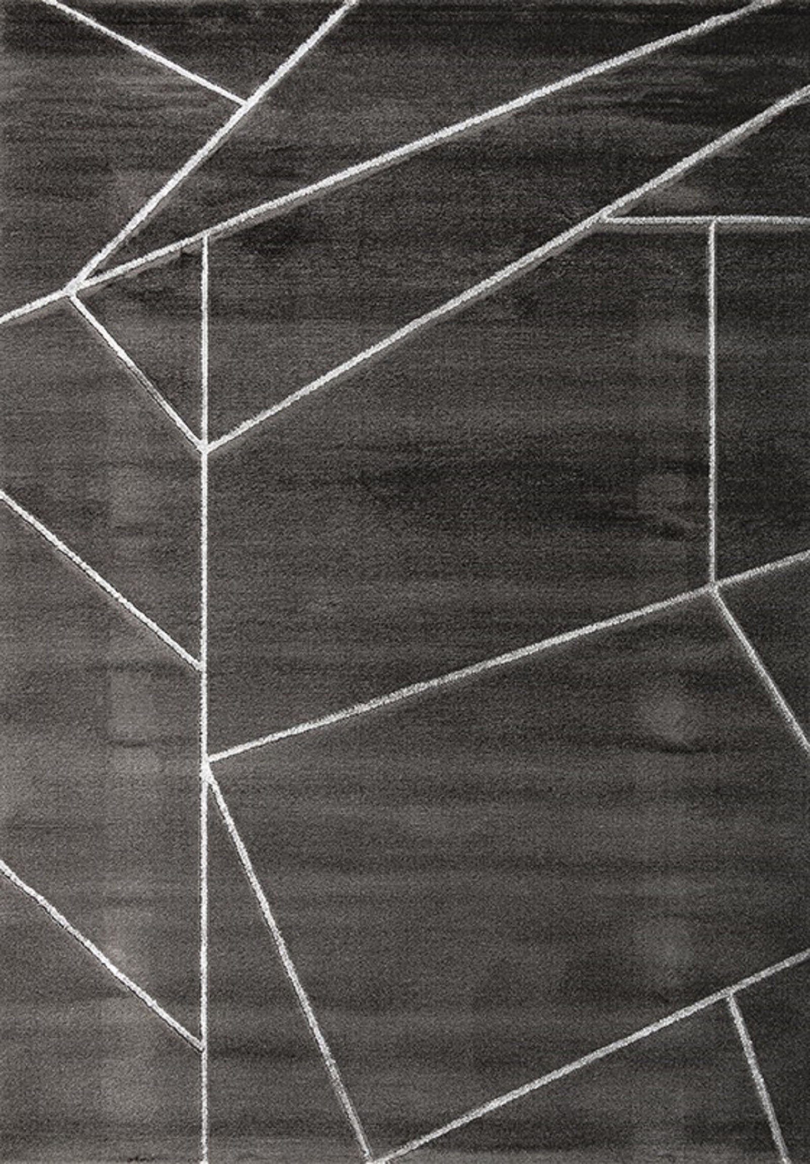 Teppich Topkapi Optik mm, silberfarben/grau rechteckig, Marmor Festival, 200, 12 Höhe: Kurzflor