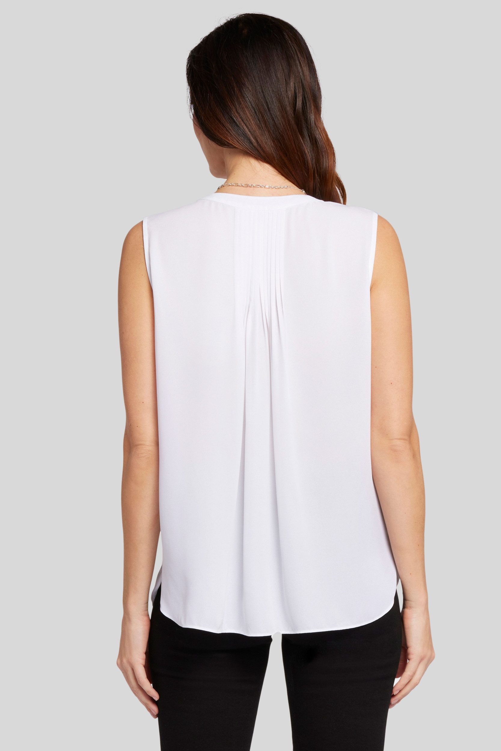 NYDJ Blusentop Ärmellose Pintuck Bluse