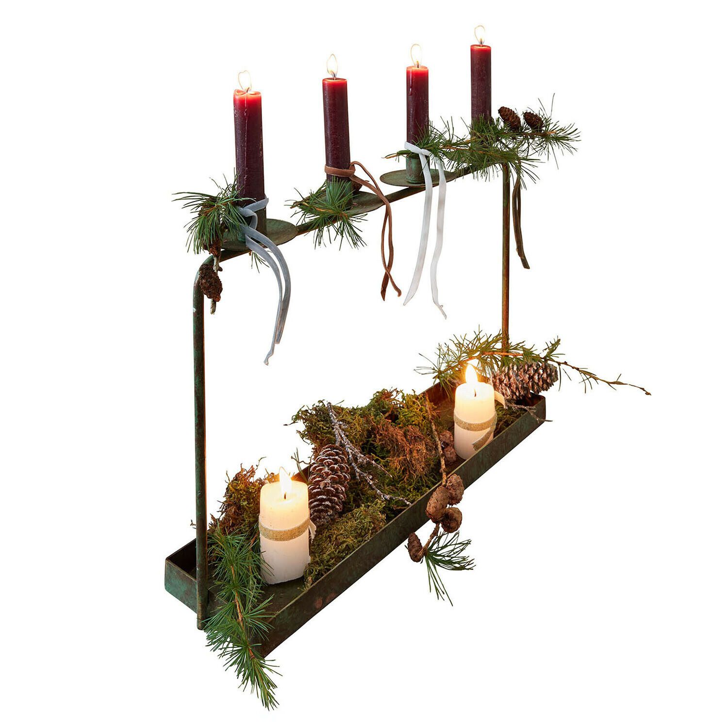 Mirabeau Weihnachtsfigur Kerzenständer Valenzas antikgrün/gold (kein günstig online kaufen