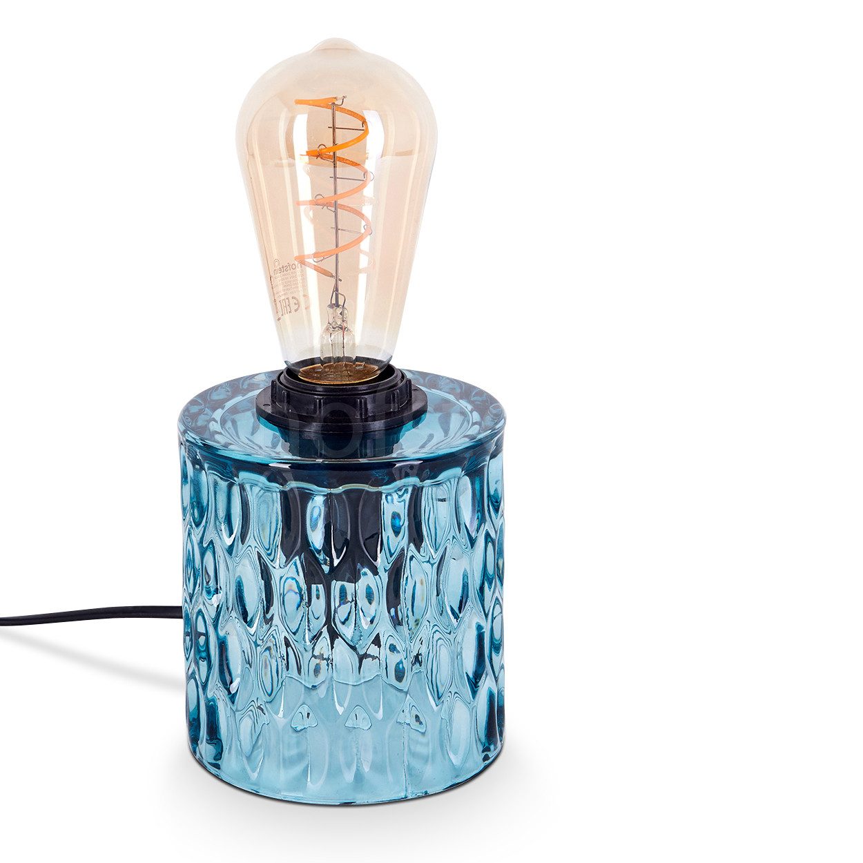 hofstein Tischleuchte Tischlampe aus Glas/Metall in günstig online kaufen