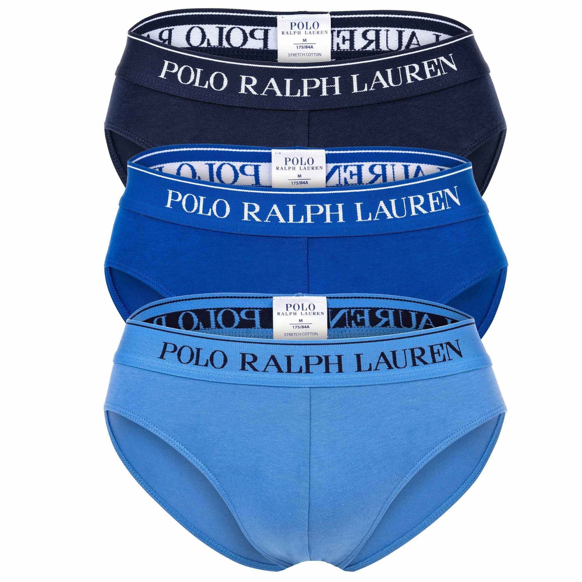 Polo Ralph Lauren Slip Herren Männer Slip Unterhose Brief Low Rise Blau/Dunkelblau